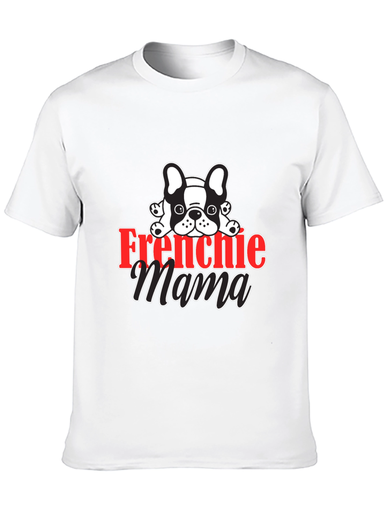 Black Frenchie Mama Black T-Shirt view 10