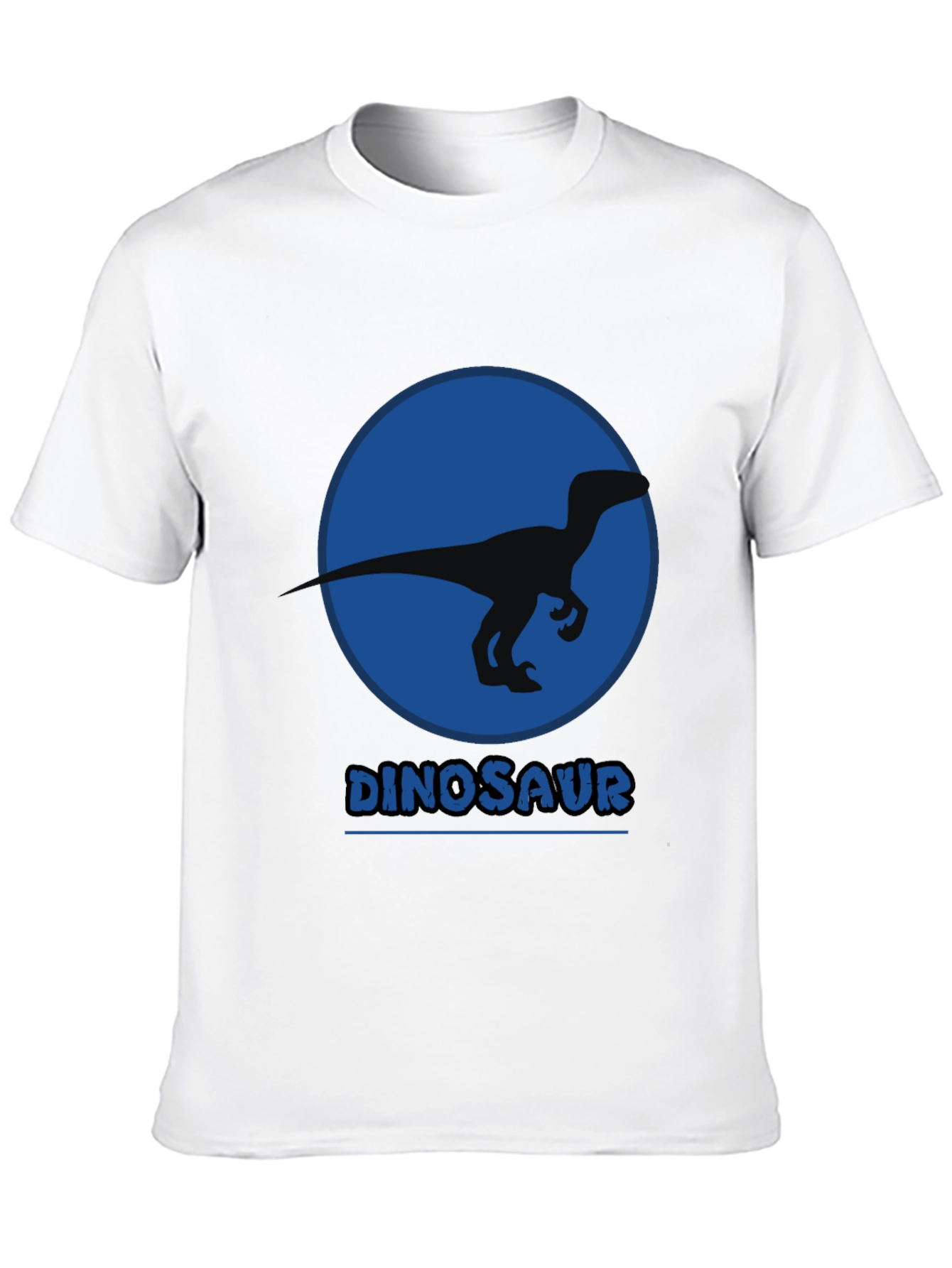 Black Dinosaur Silhouette Graphic Print Black T-Shirt view 10