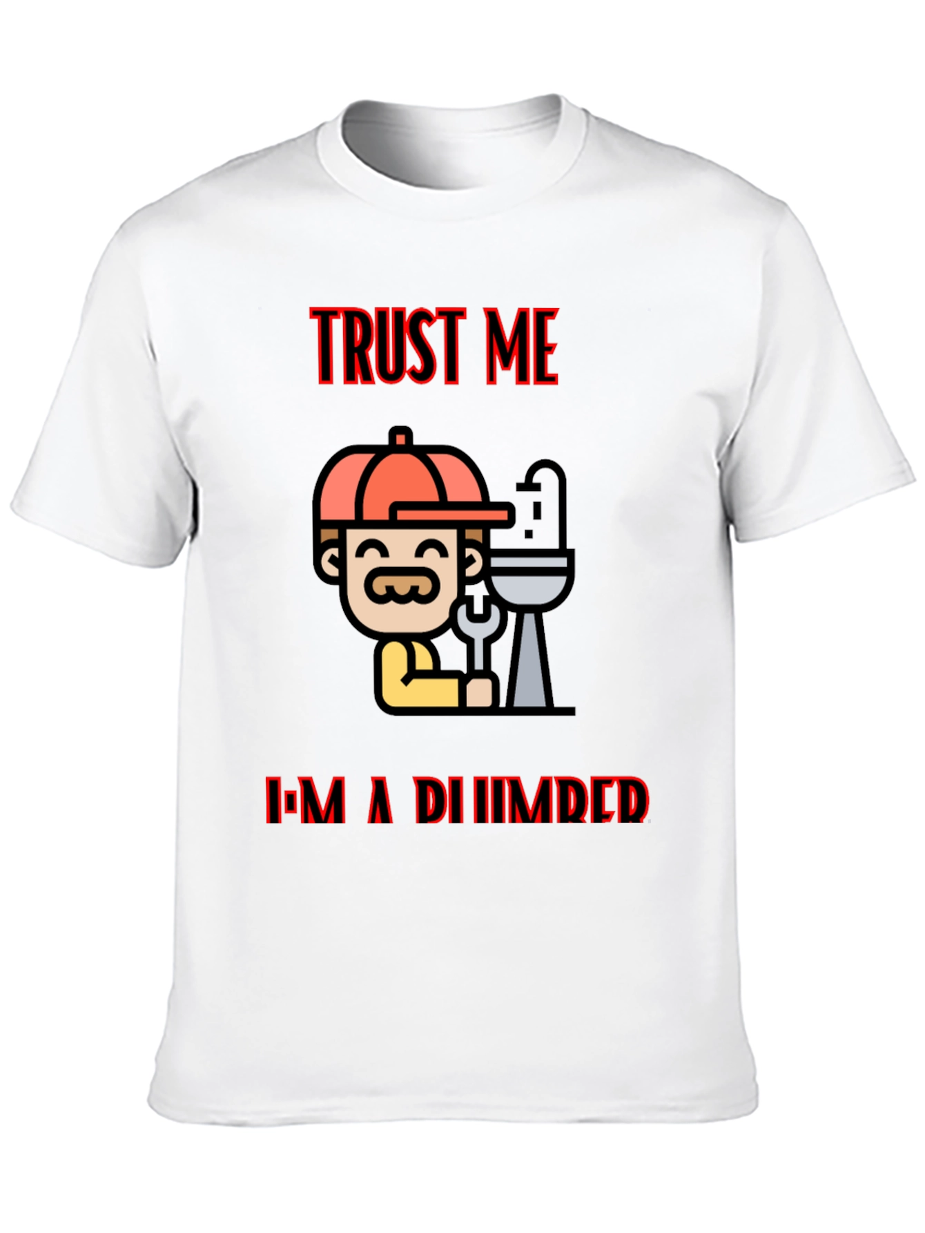 Black Trust Me I'm A Plumber Black T-Shirt view 10