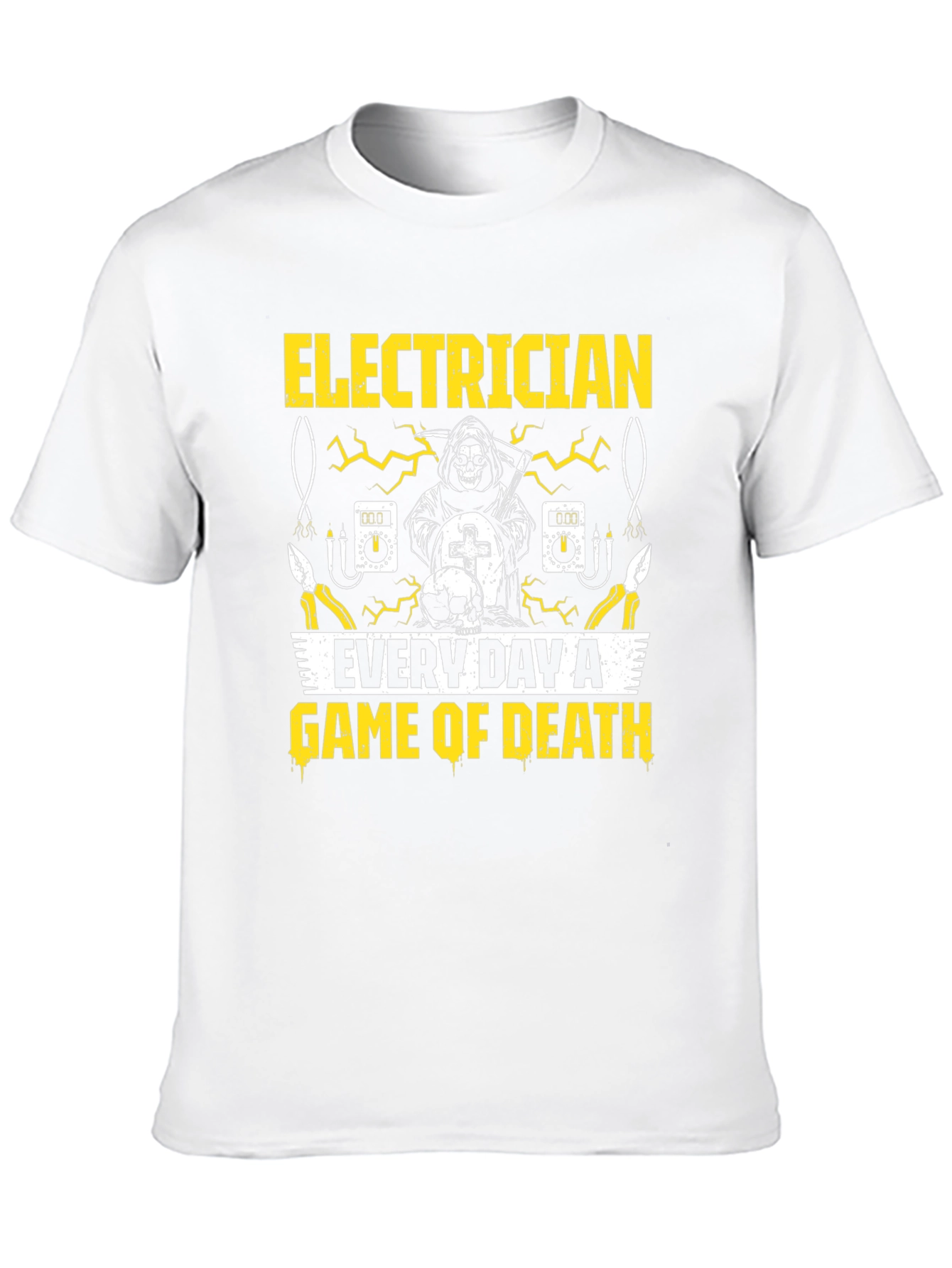 Black Electrician Game of Death Black T-Shirt view 10