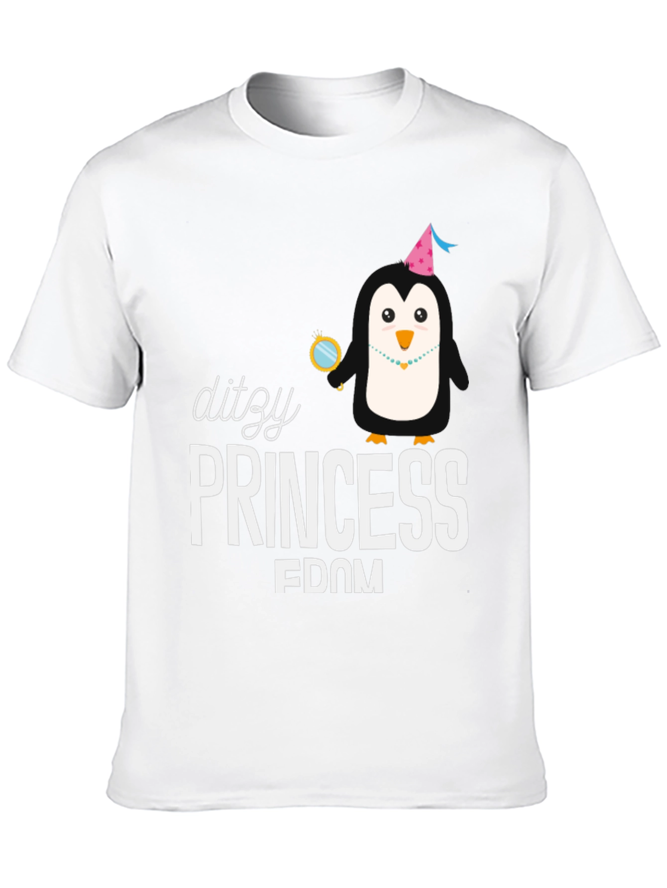 Black Dizzy Princess Penguin Graphic Tee view 10