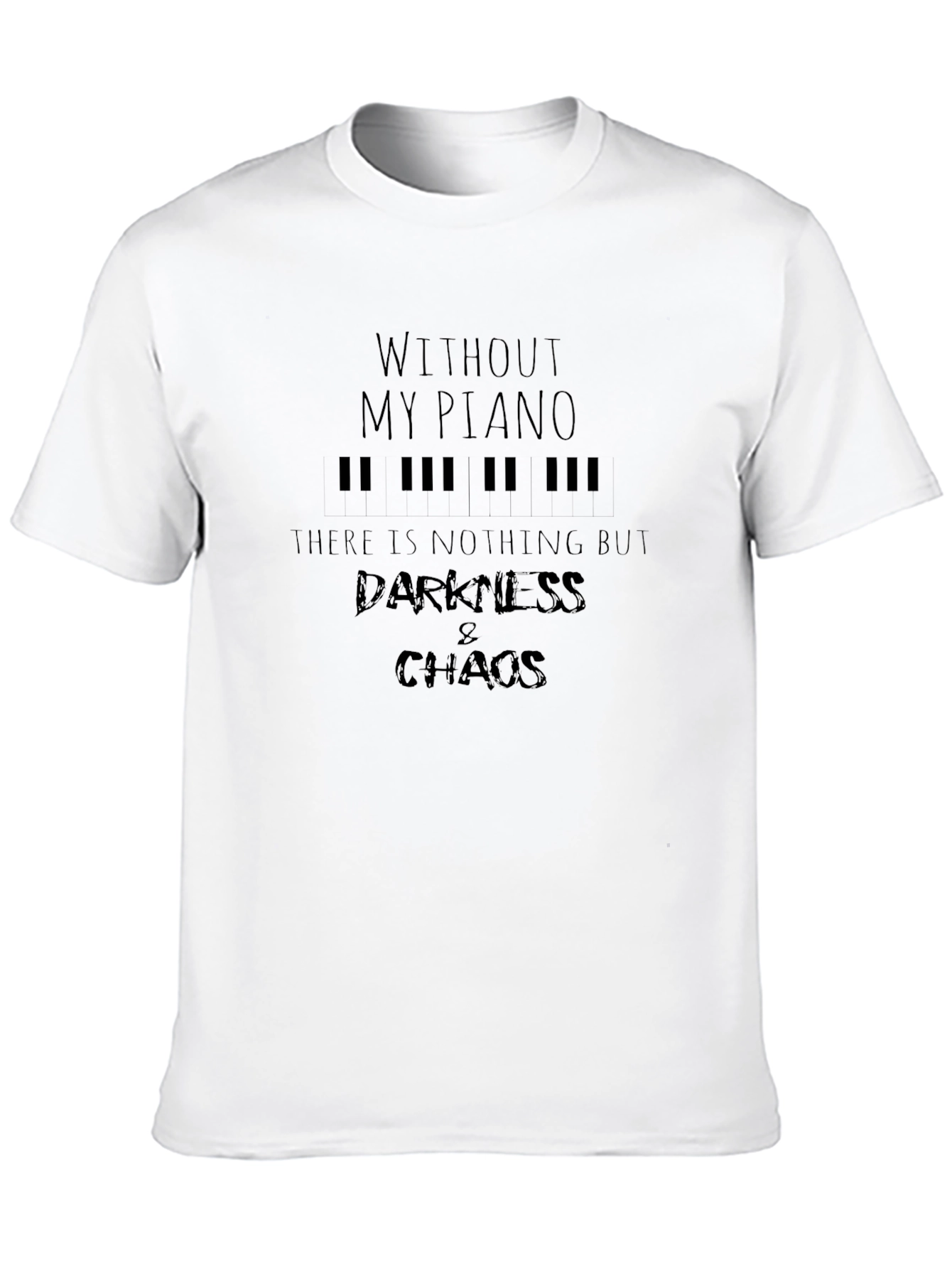 Black Piano Lover Graphic Tee - Darkness & Chaos view 10