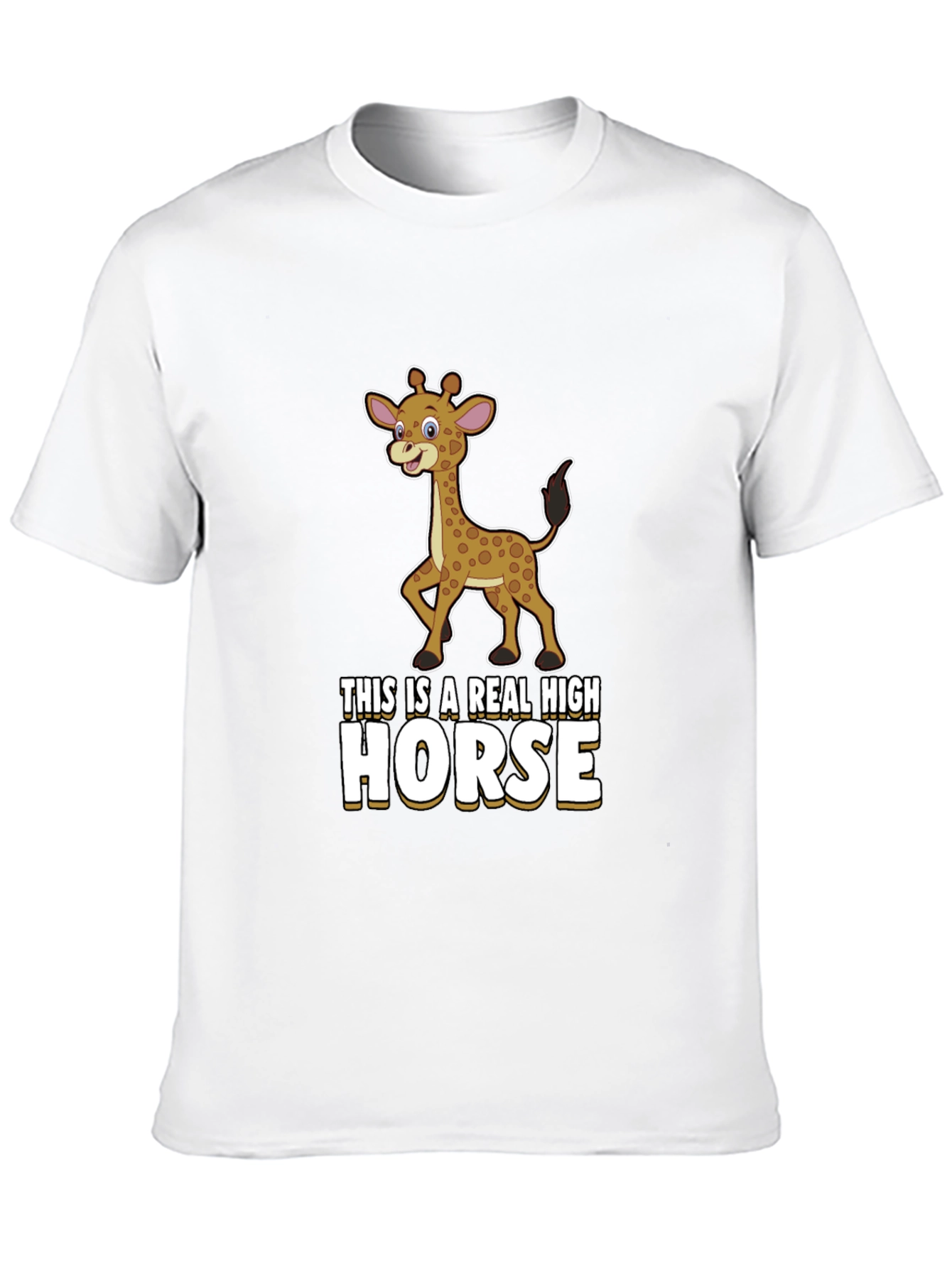 Black Real High Horse Giraffe Graphic T-Shirt view 10