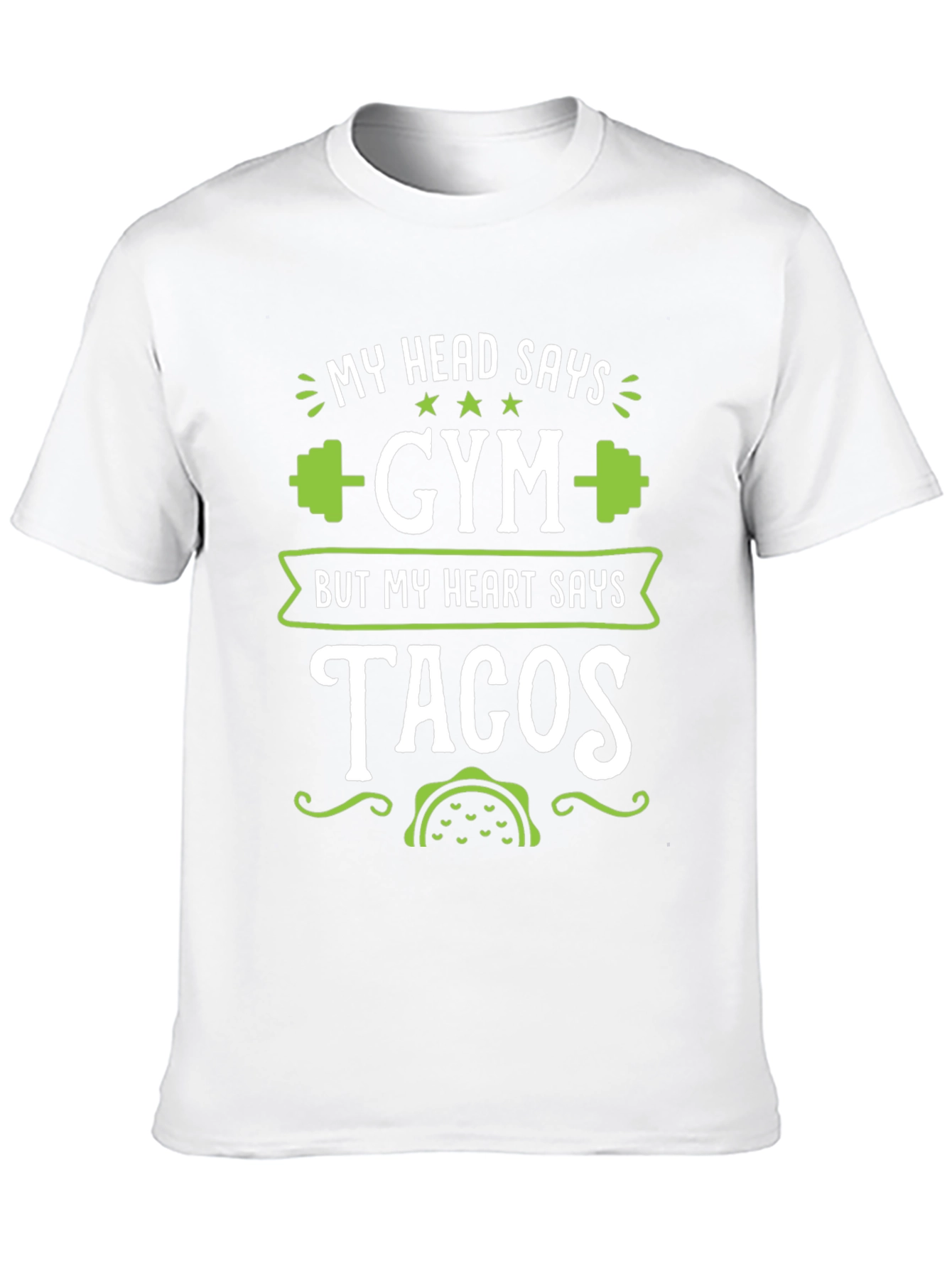 Black Gym & Tacos Graphic T-Shirt Funny Workout Tee view 10