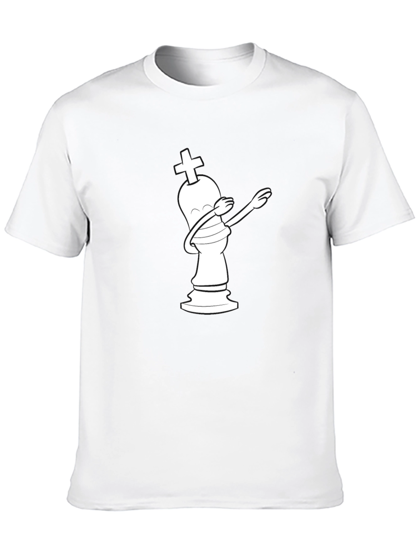 Black Dabbing Chess King Graphic Tee - Black Cotton T-Shirt view 10