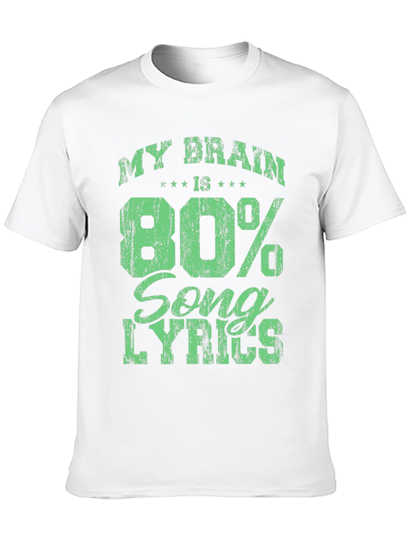 Black My Brain is 80% Song Lyrics T-Shirt view 10