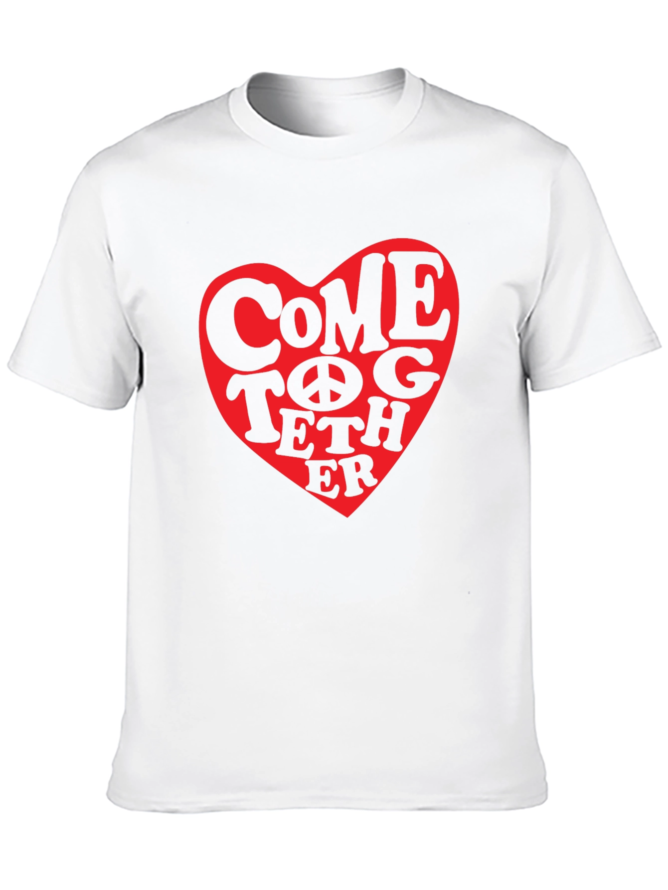 Black Come Together Heart Graphic T-Shirt view 10