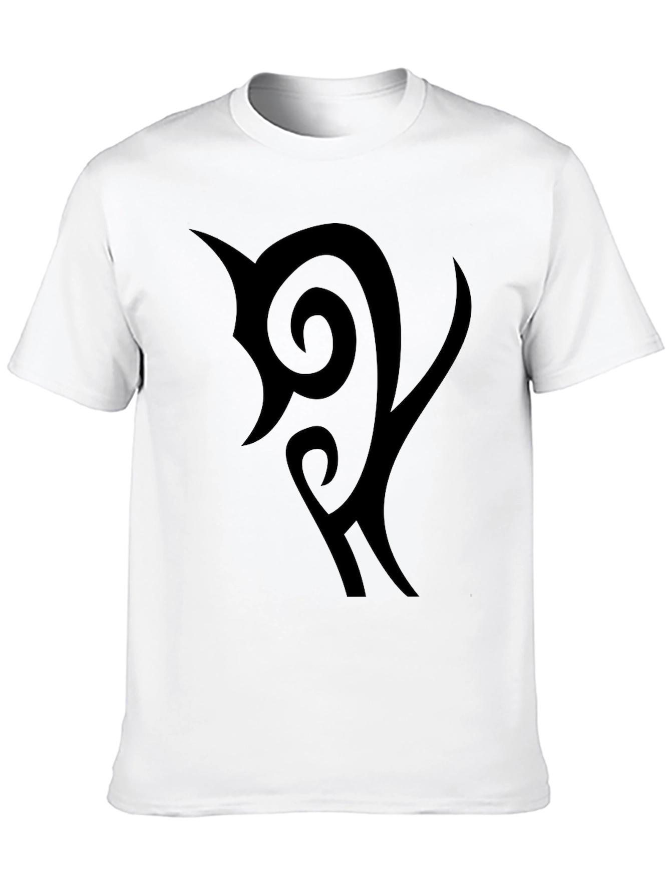 Black Black Graphic Tee - Tribal Design view 10