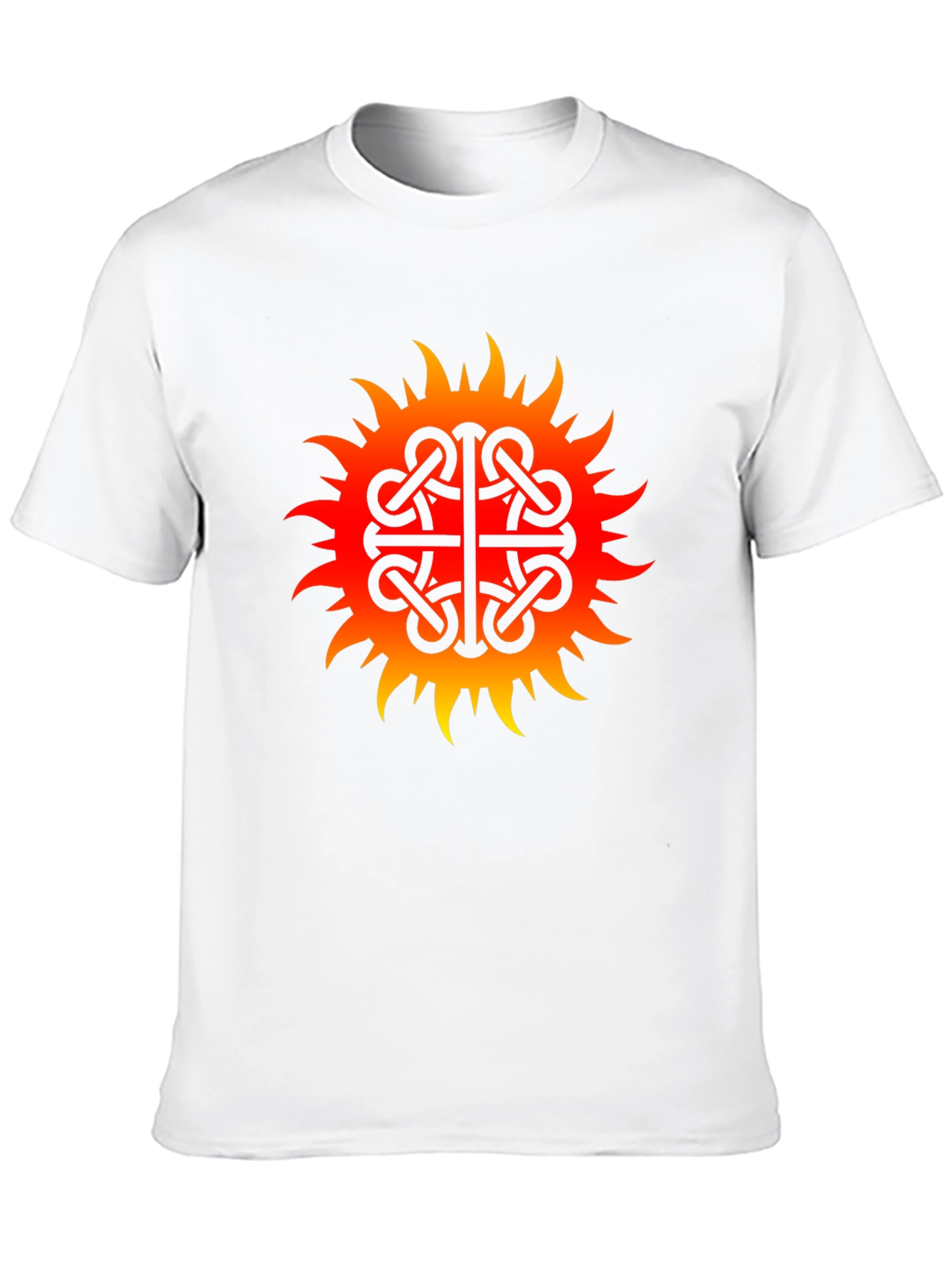 Black Fiery Sun Knot T-Shirt - Black view 10