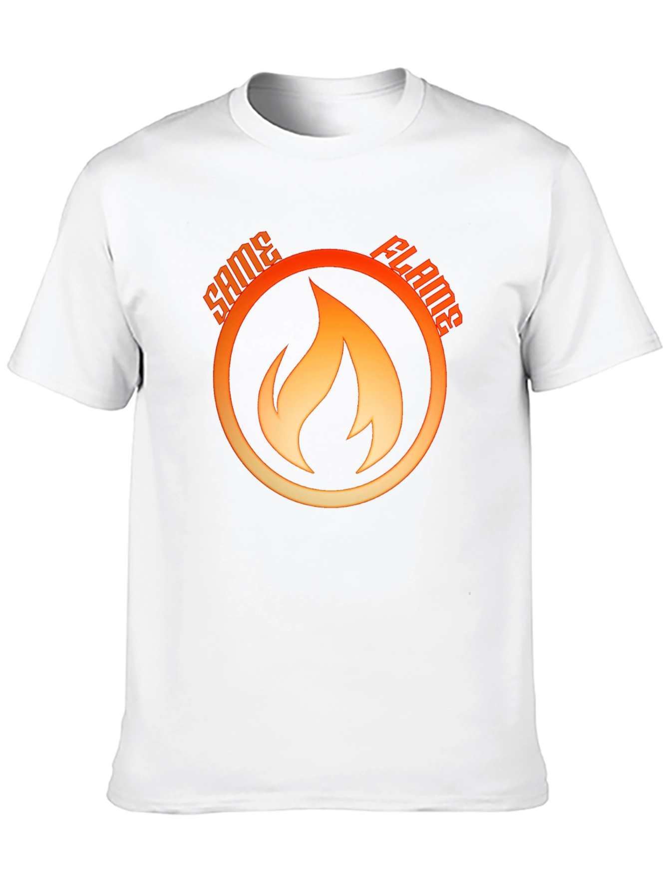 Black Same Flame T-Shirt - Bold Graphic Tee view 10