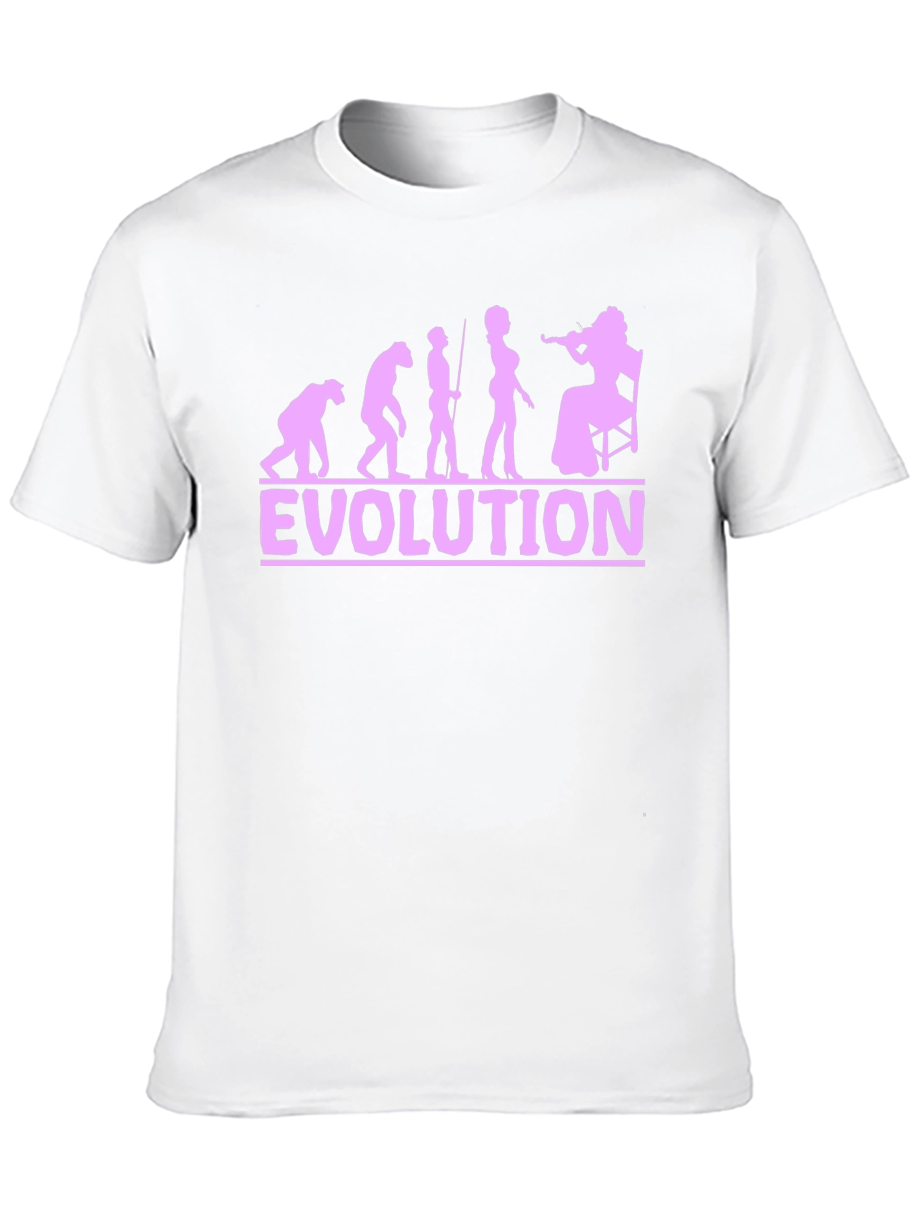 Black Evolution Violinist T-Shirt - Funny Music Tee view 10