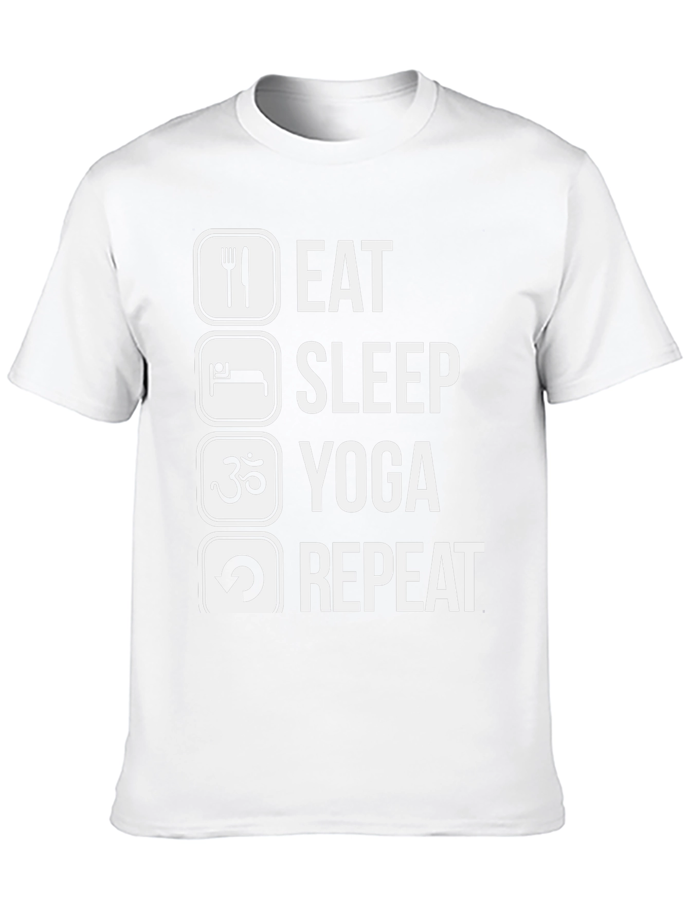 Black Eat Sleep Yoga Repeat Black T-Shirt view 10