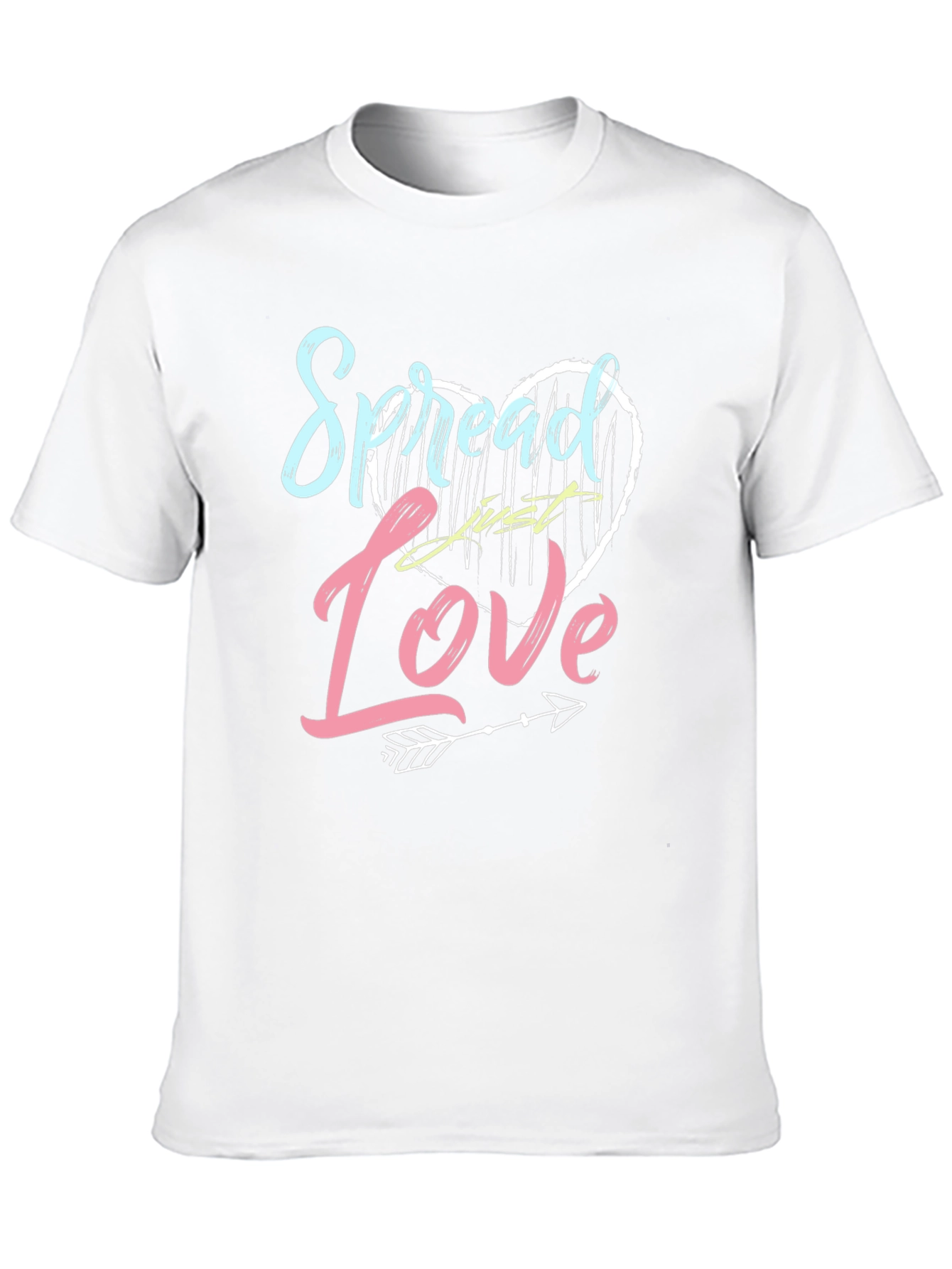 Black Spread Love Graphic T-Shirt - Men's Casual Tee view 10