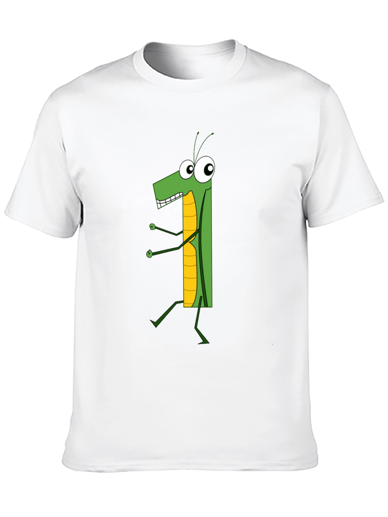 Black Cartoon Grasshopper Graphic T-Shirt view 10