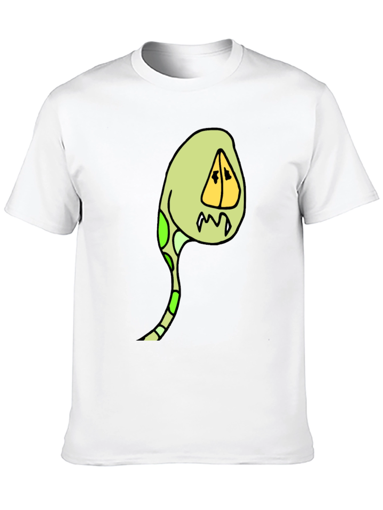 Black Cartoon Creature Graphic Tee - Black Cotton Blend view 10