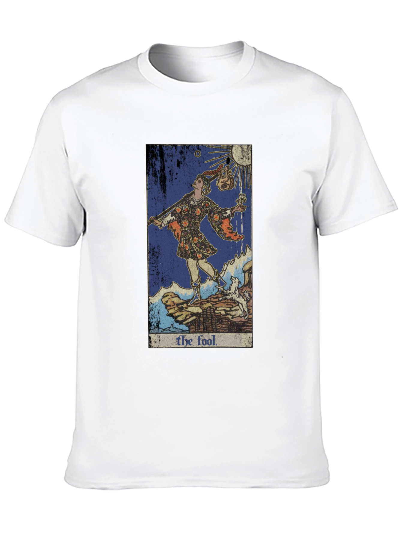 Black The Fool Tarot Card Graphic Tee - Unique Design view 10