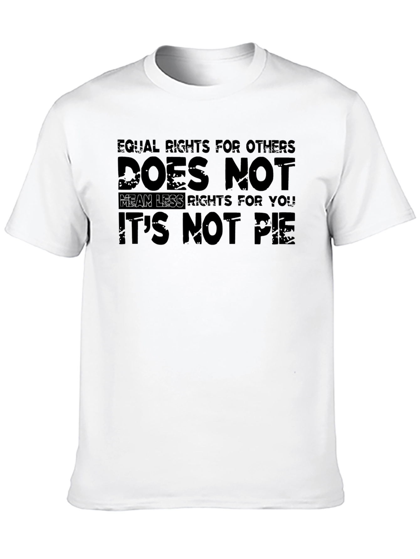 Black Equal Rights T-Shirt - It's Not Pie! Black view 10
