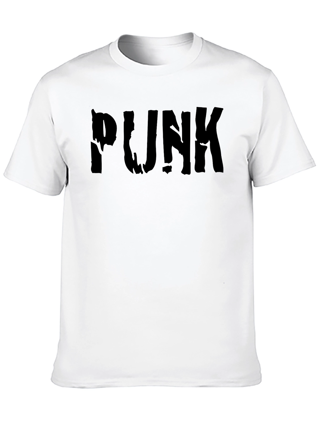 Black Edgy Black Punk Graphic Tee - Bold Statement Style view 10