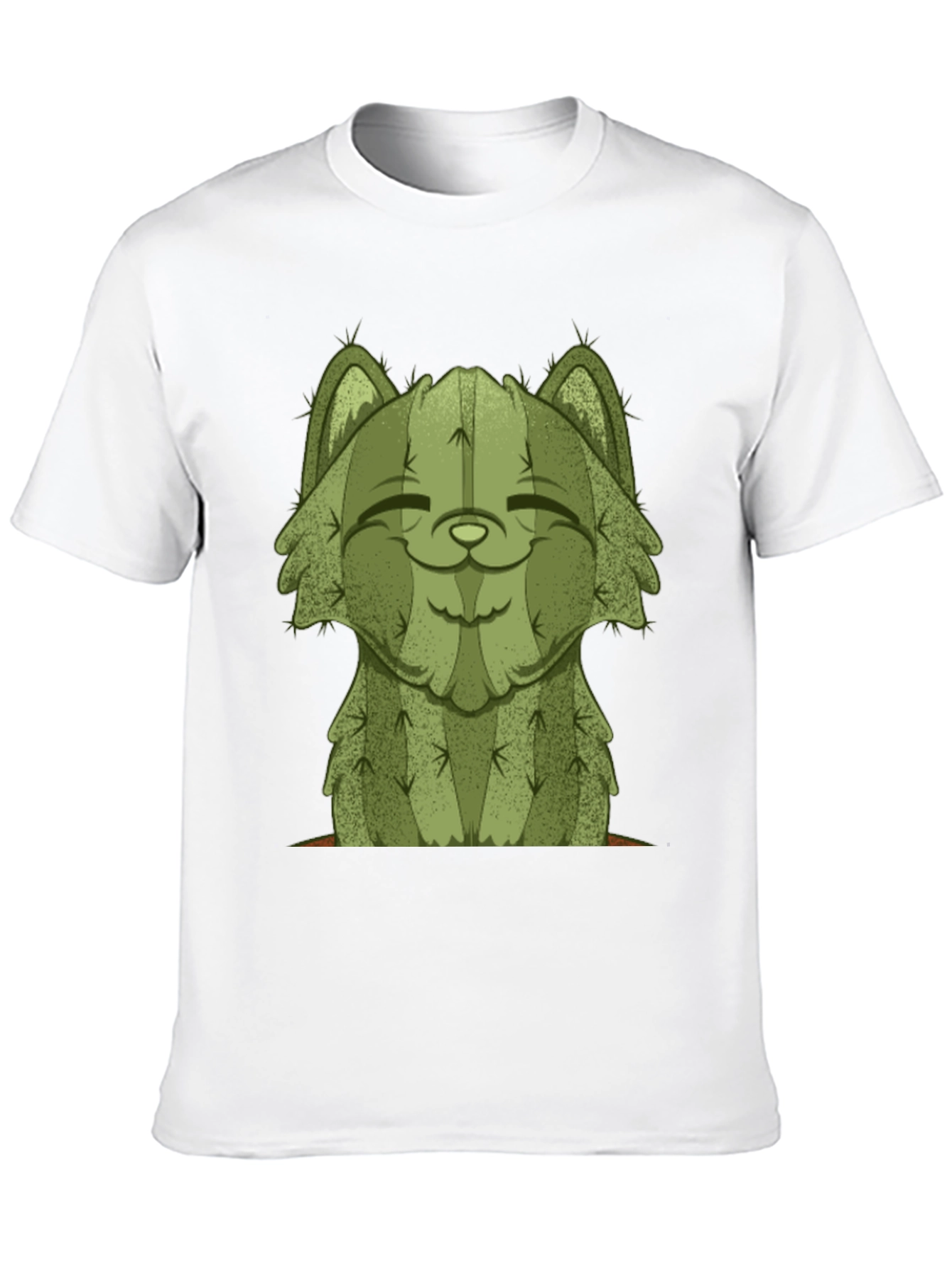 Black Cactus Cat Graphic Tee - Unique Unisex Shirt view 10