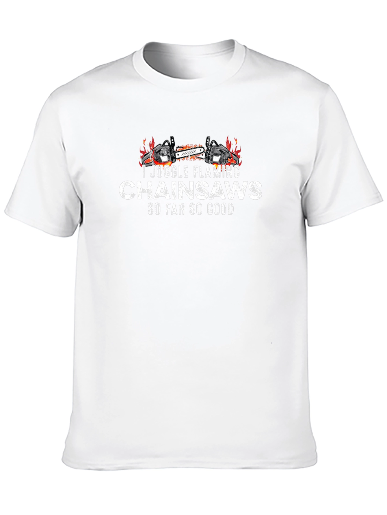 Black I Juggle Flaming Chainsaws T-Shirt view 10