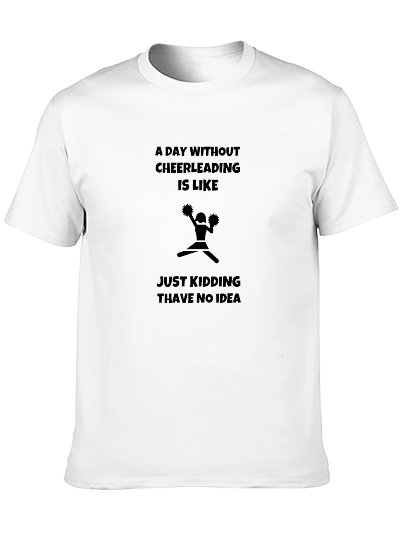 Black Cheerleading T-Shirt - Funny Cheerleader Tee view 10
