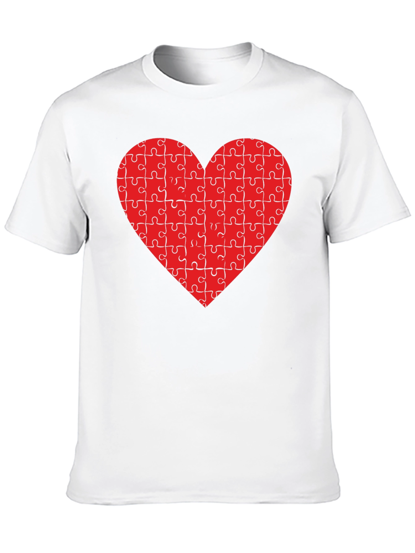 Black Puzzle Heart Tee - Black Cotton Blend view 10