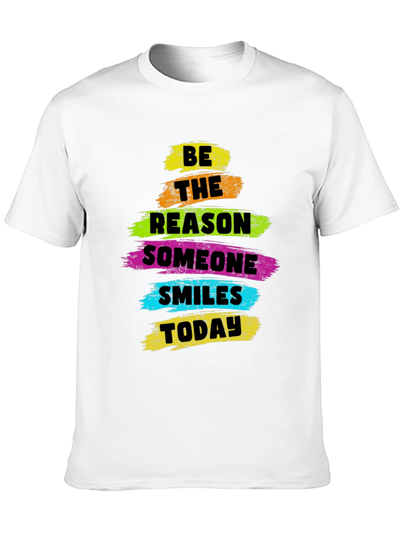 Black Inspirational Graphic Tee - Be The Reason Someone Smiles view 10