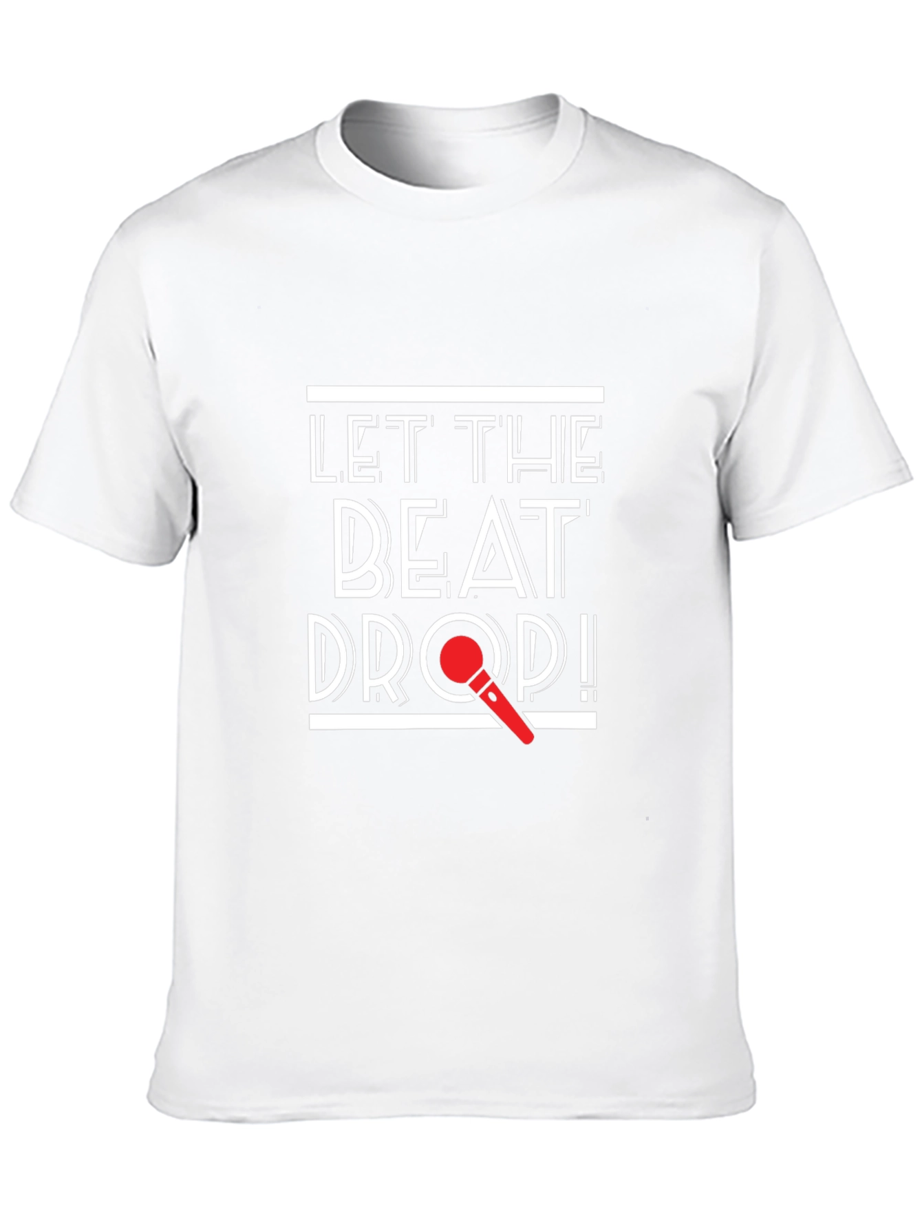 Black Let The Beat Drop! Graphic Black T-Shirt view 10