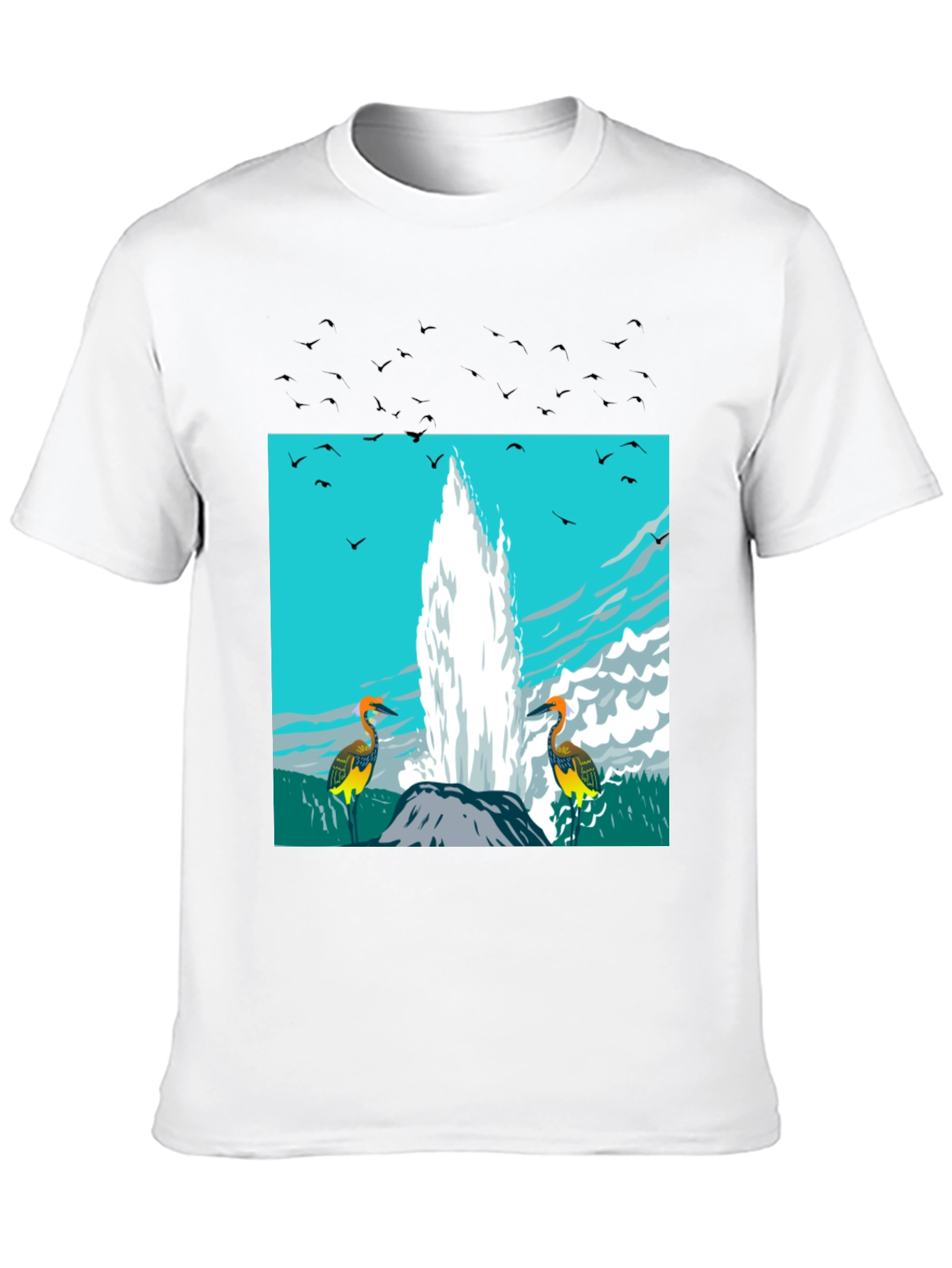 Black Geyser Bird Graphic Tee - Black view 10