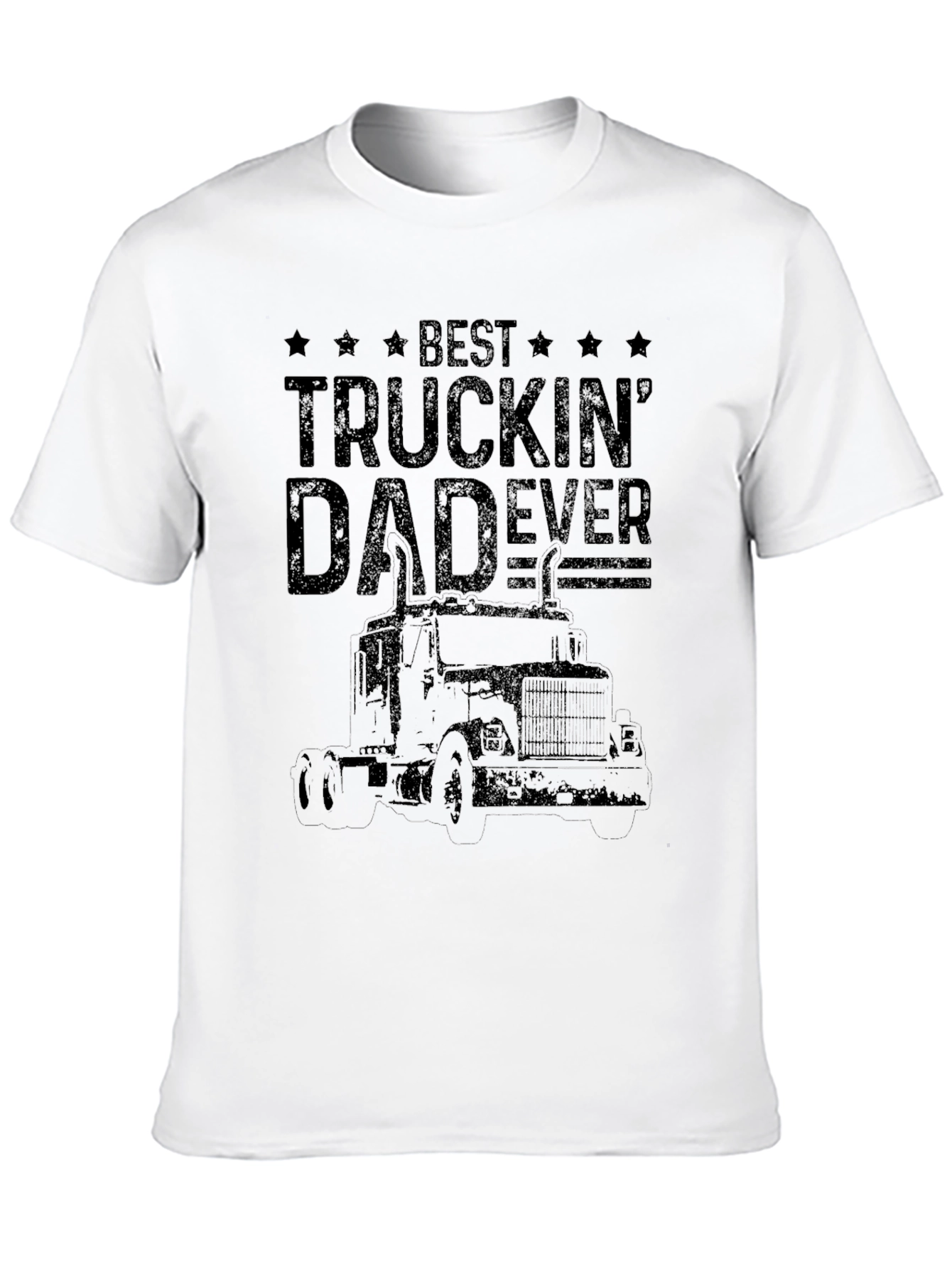 Black Best Truckin' Dad Ever Black T-Shirt view 10