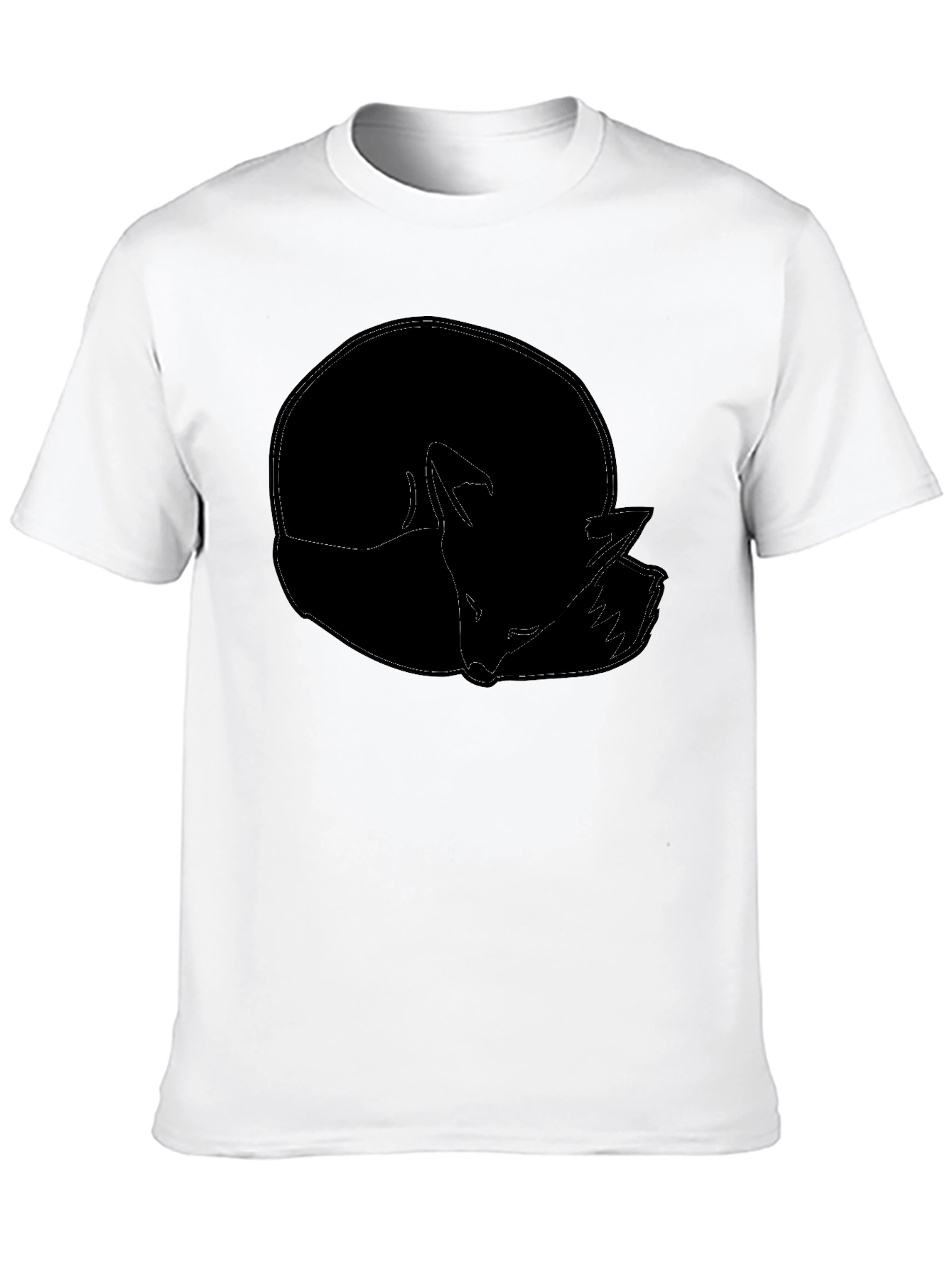 Black Fox Outline Graphic Tee - Minimalist Style view 10
