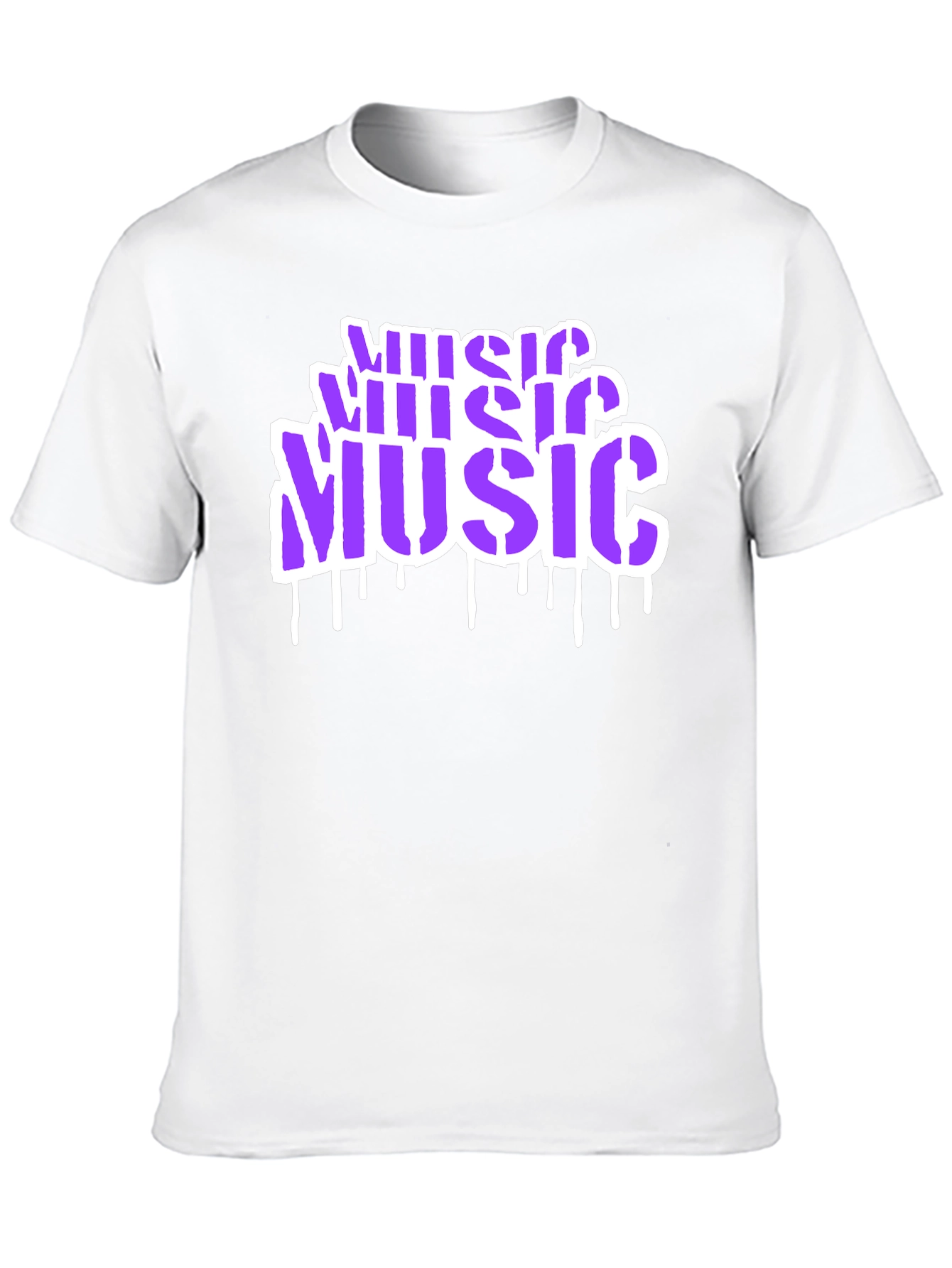 Black Music Graffiti Style Black T-Shirt view 10
