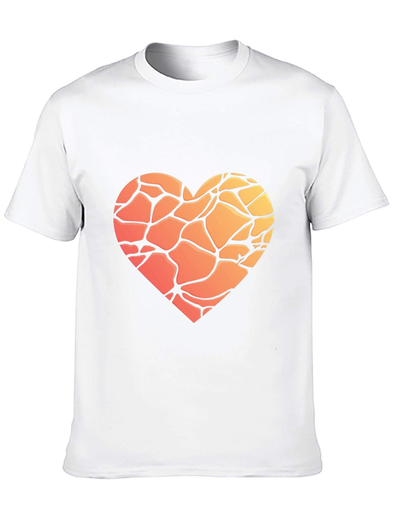 Black Heart Mosaic Graphic T-Shirt - Soft Cotton Blend view 10