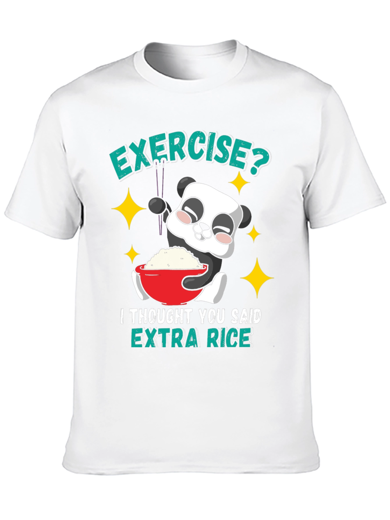 Black Funny Panda Extra Rice T-Shirt view 10