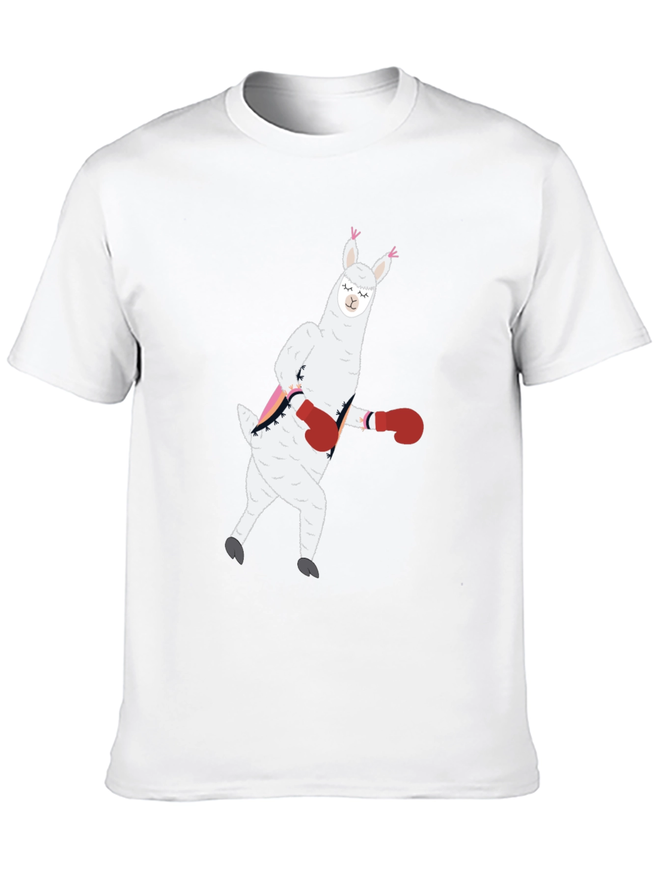 Black Llama Boxing Funny Graphic Tee view 10