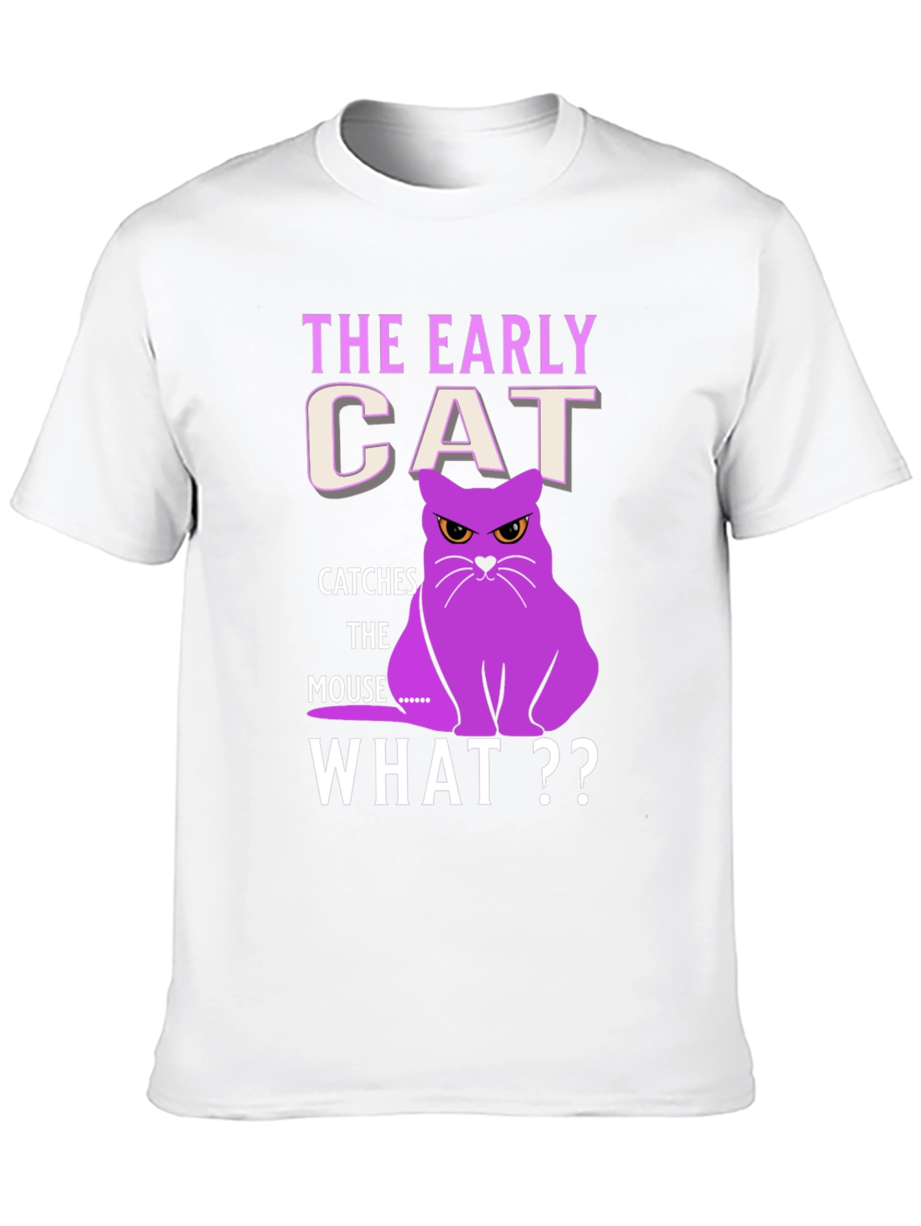 Black Early Cat T-Shirt - Funny Cat Lover Tee view 10