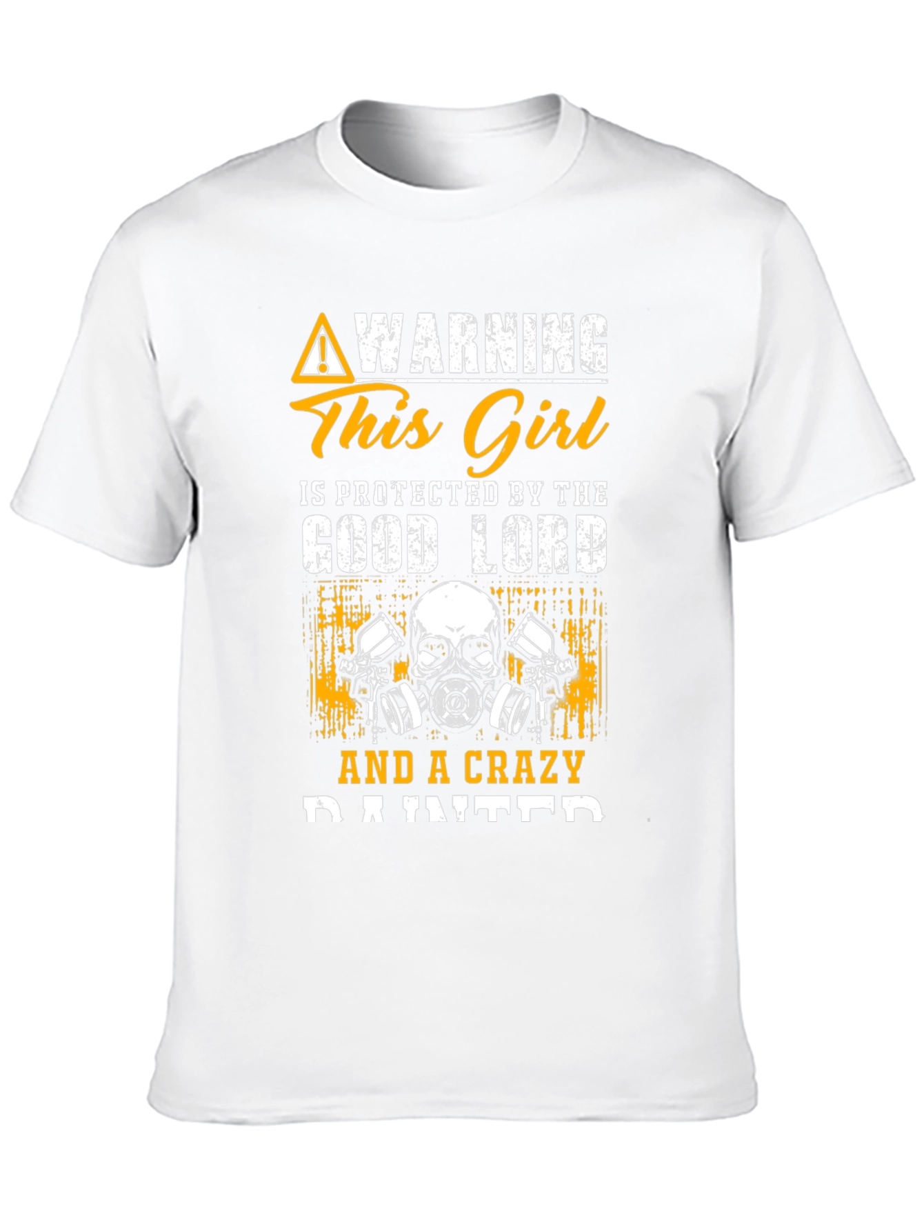 Black Warning Crazy Painter Graphic T-Shirt view 10