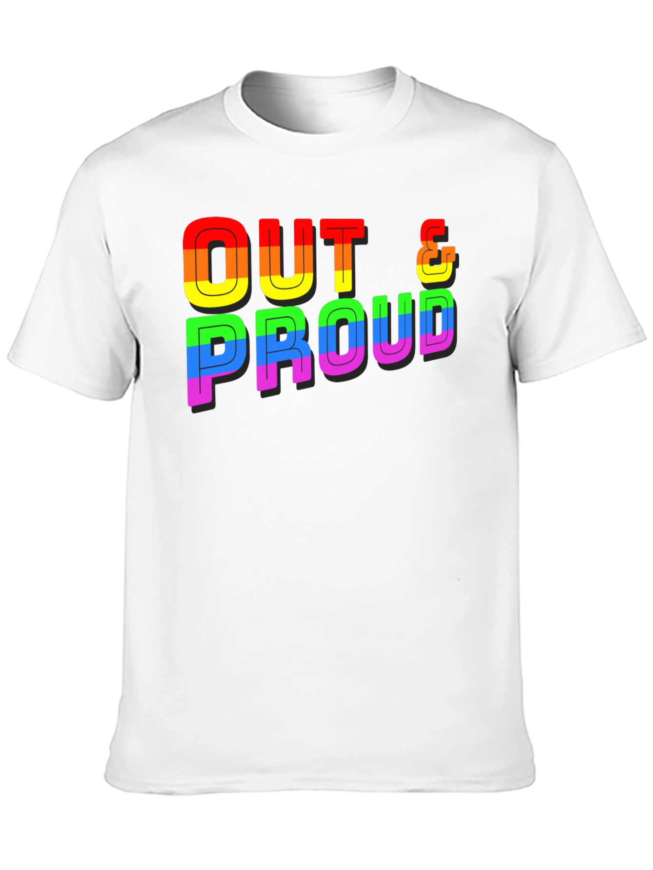 Black Out & Proud Rainbow Graphic Tee view 10