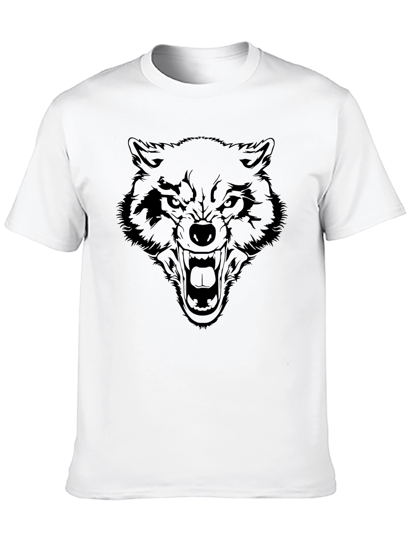 Black Black Wolf Graphic Tee - Men's Short Sleeve Crew Neck view 10