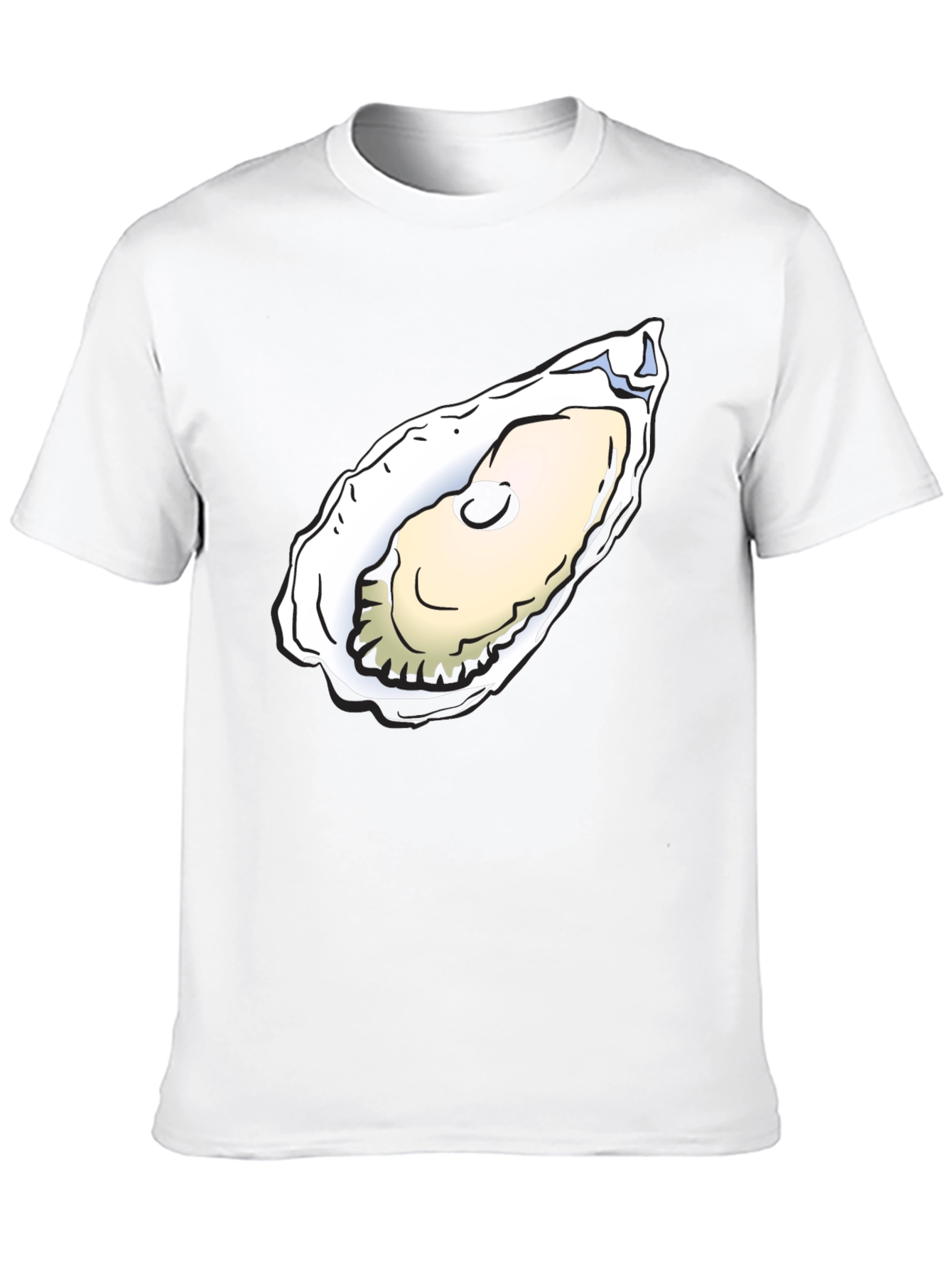 Black Oyster Graphic Tee - Black Cotton T-Shirt view 10