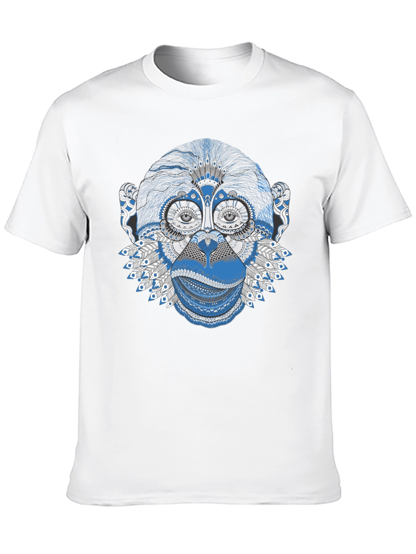 Black Monkey Art Graphic Tee - Unique Design T-Shirt view 10