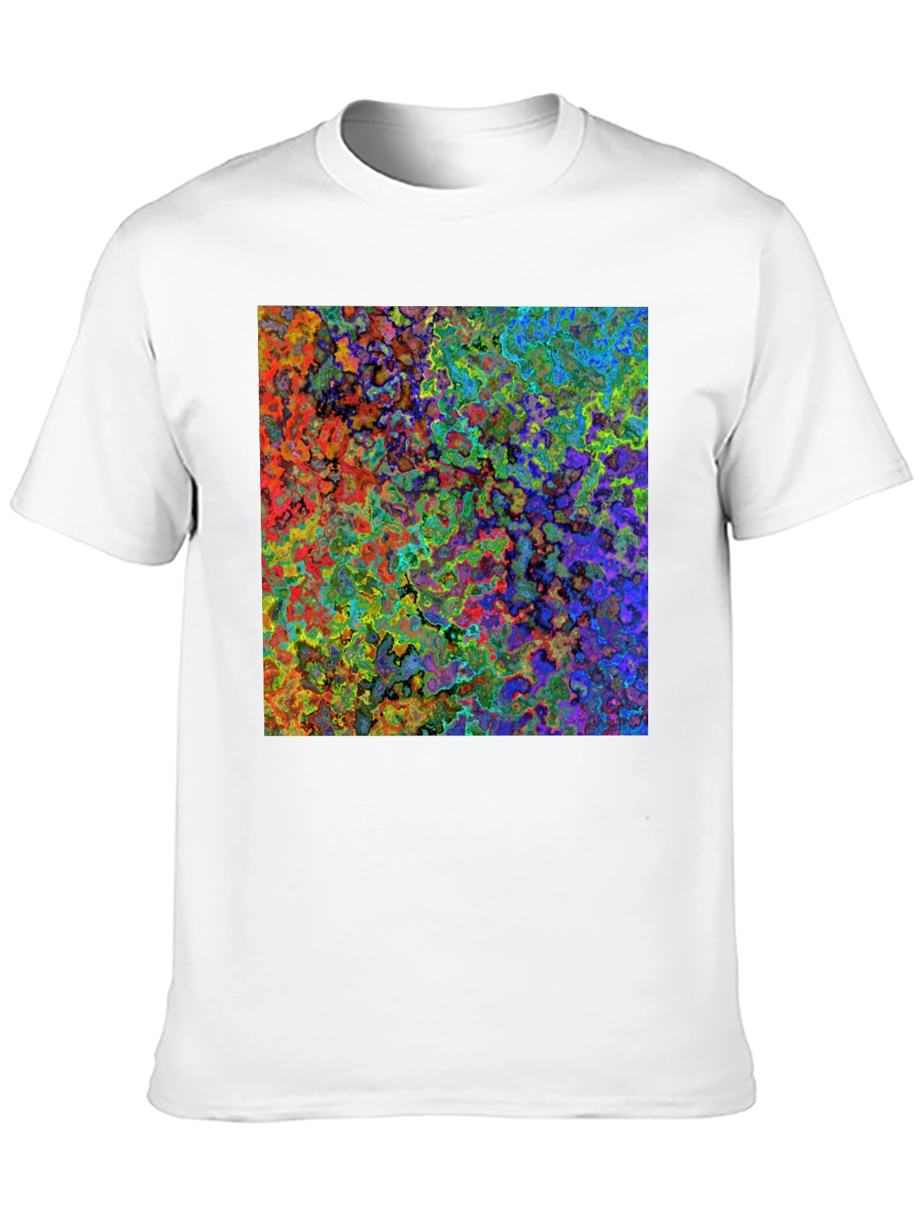 Black Abstract Art Print Black T-Shirt view 10
