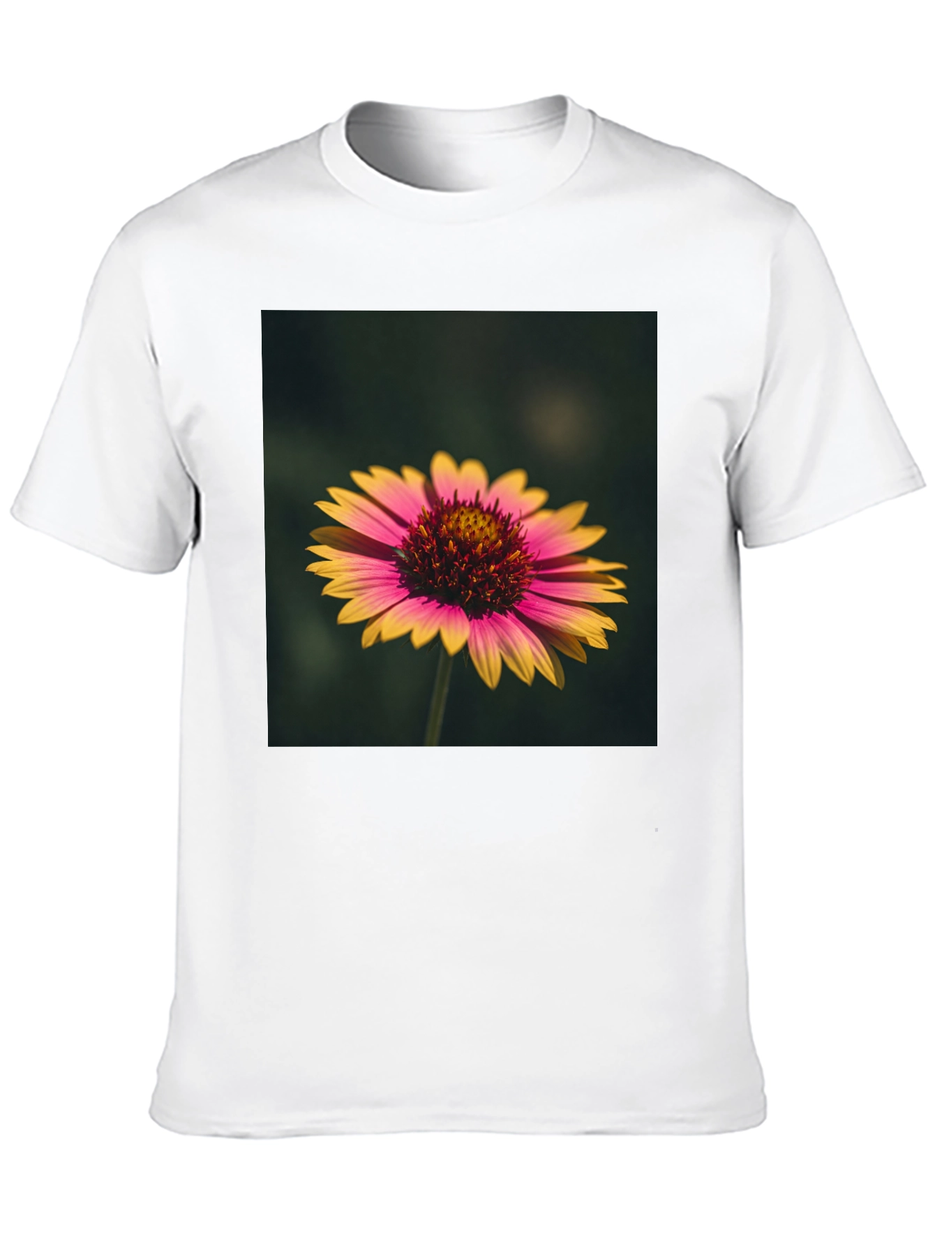 Black Floral Print Black T-Shirt - Casual Wear view 10