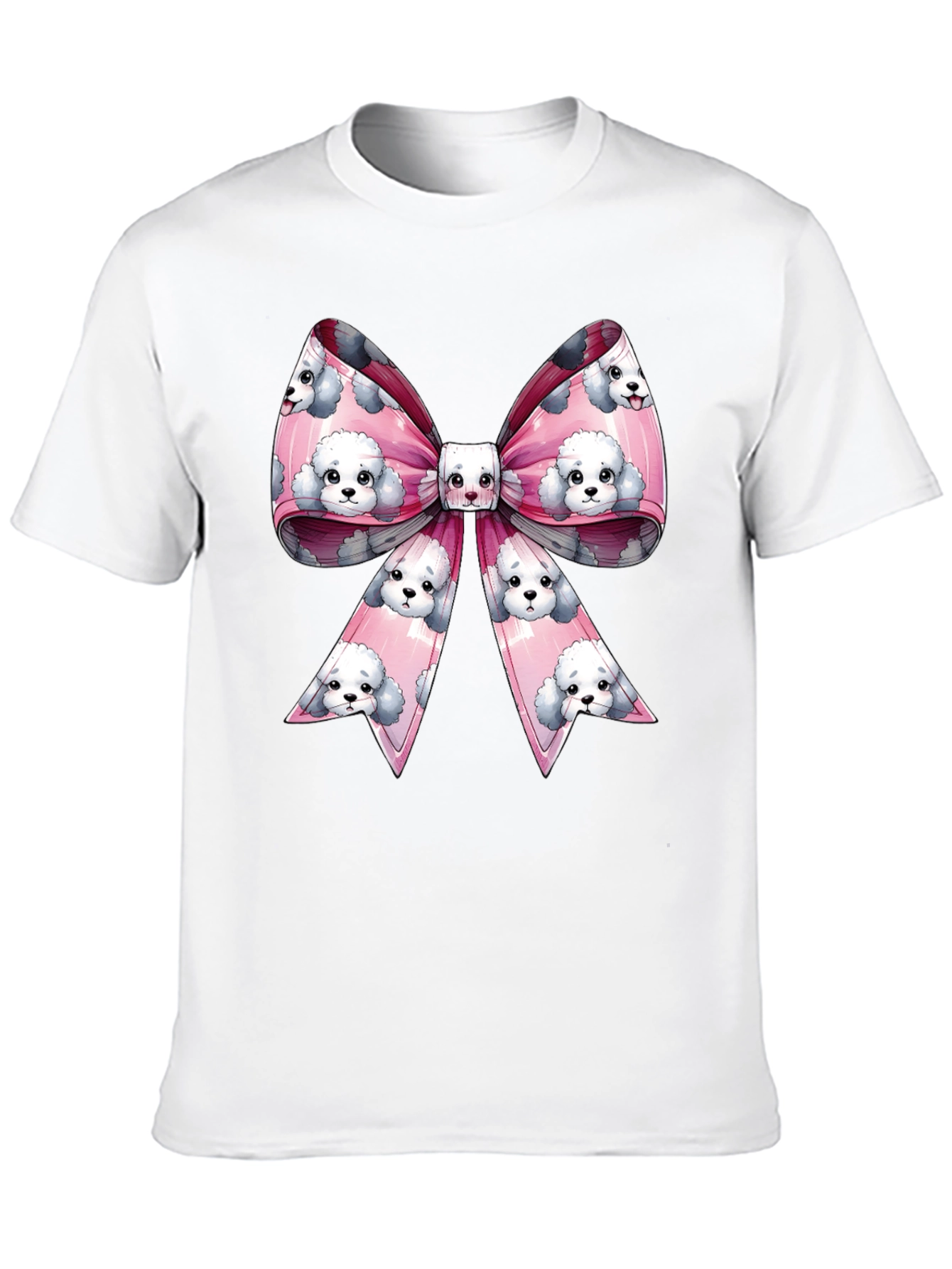 Black Dog Bow T-Shirt: Fun & Trendy Graphic Tee view 10