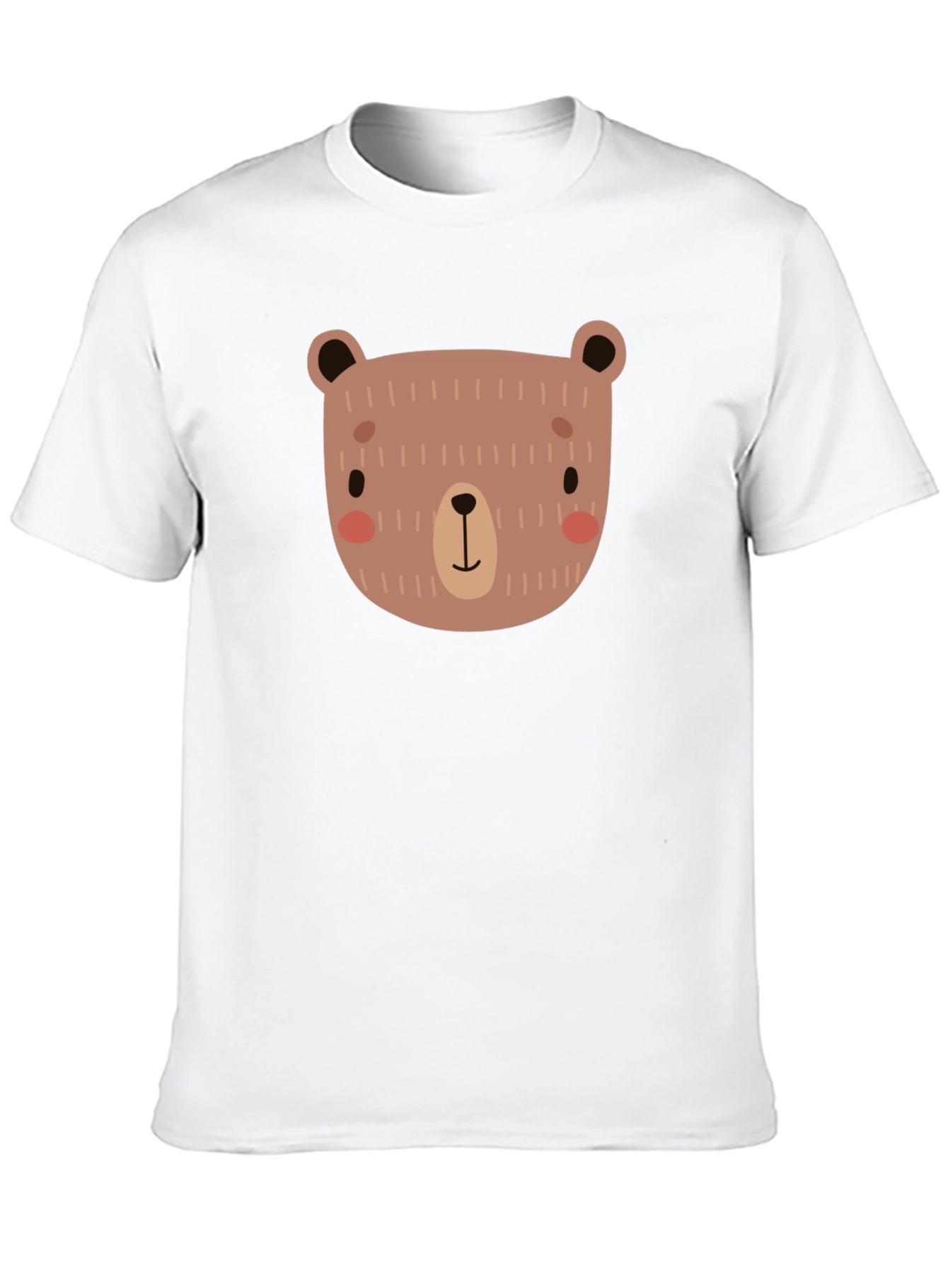 Black Cute Bear Graphic Black T-Shirt view 10
