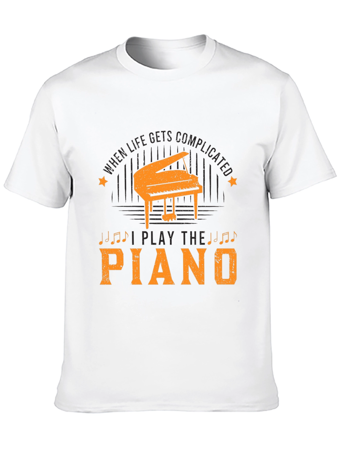 Black Piano Player Black T-Shirt view 10