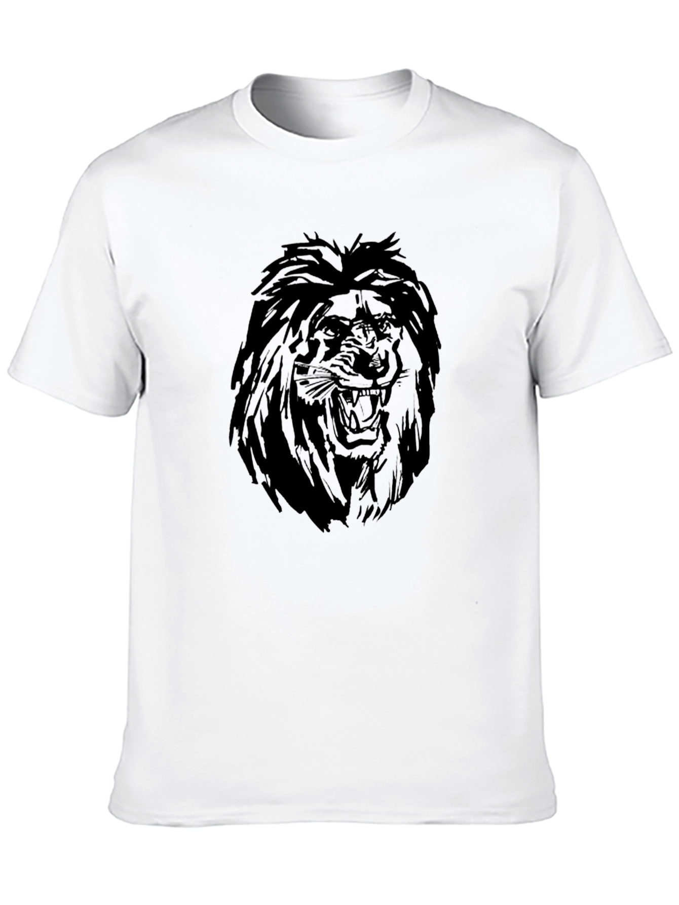Black Lion Graphic Black T-Shirt view 10