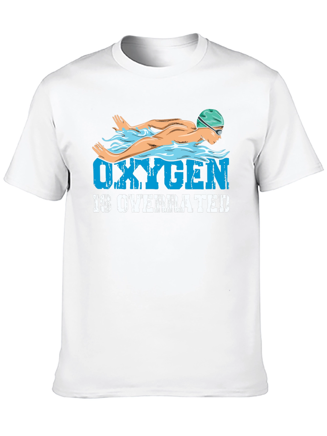 Black Oxygen is Overrated Black T-Shirt Swimmer view 10