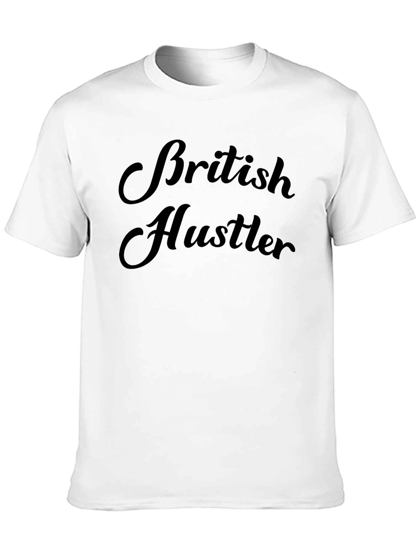 Black British Hustler Graphic Tee - Stylish Black T-Shirt view 10