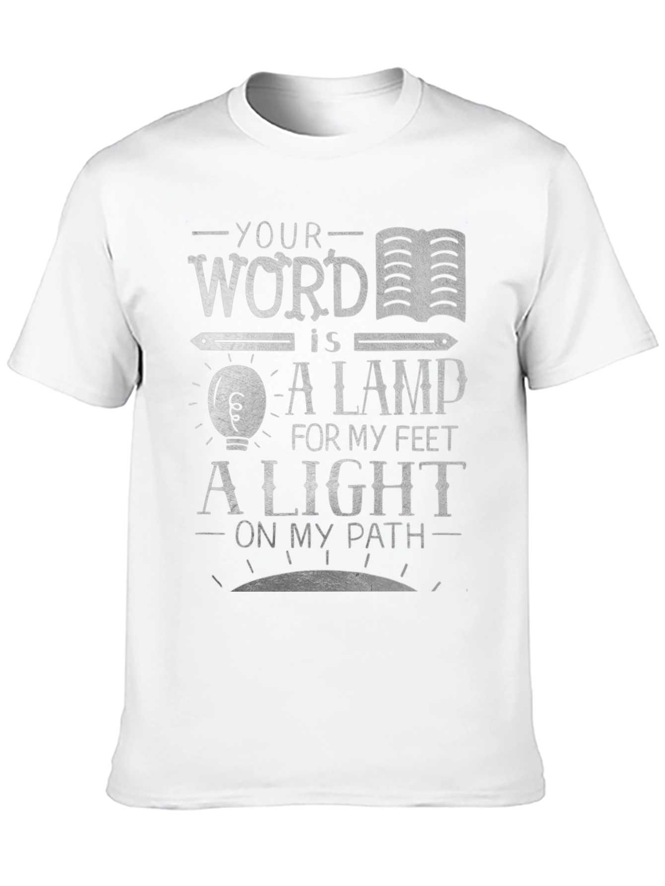 Black Faith-Inspired Graphic Tee: Your Word is a Lamp view 10